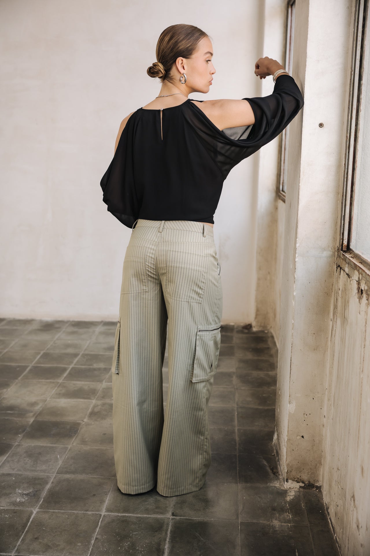 Weite Hose Frau Giorgia Agafay light khaki | Freeman T. Porter