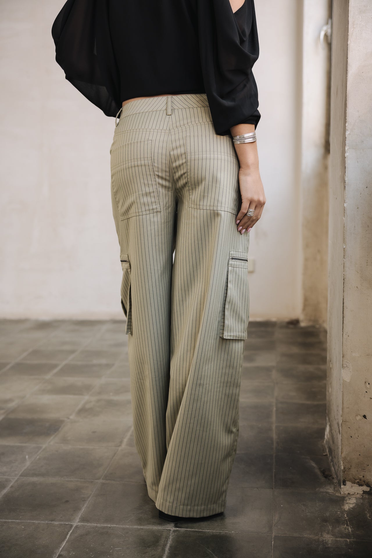 Weite Hose Frau Giorgia Agafay light khaki | Freeman T. Porter