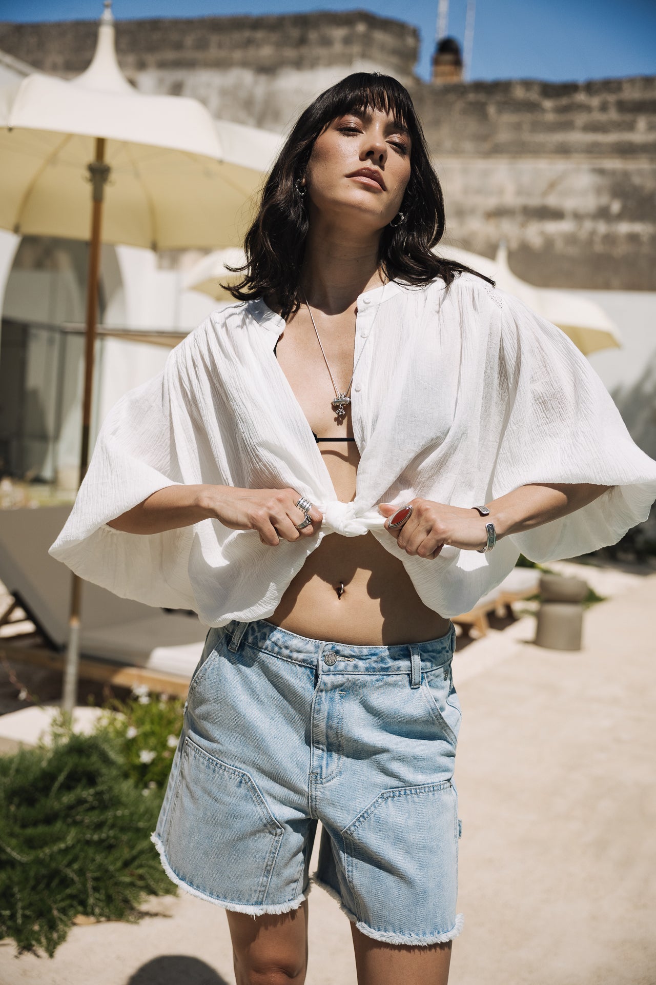 Casual shorts Woman Andrea Denim jellyfish | Freeman T. Porter