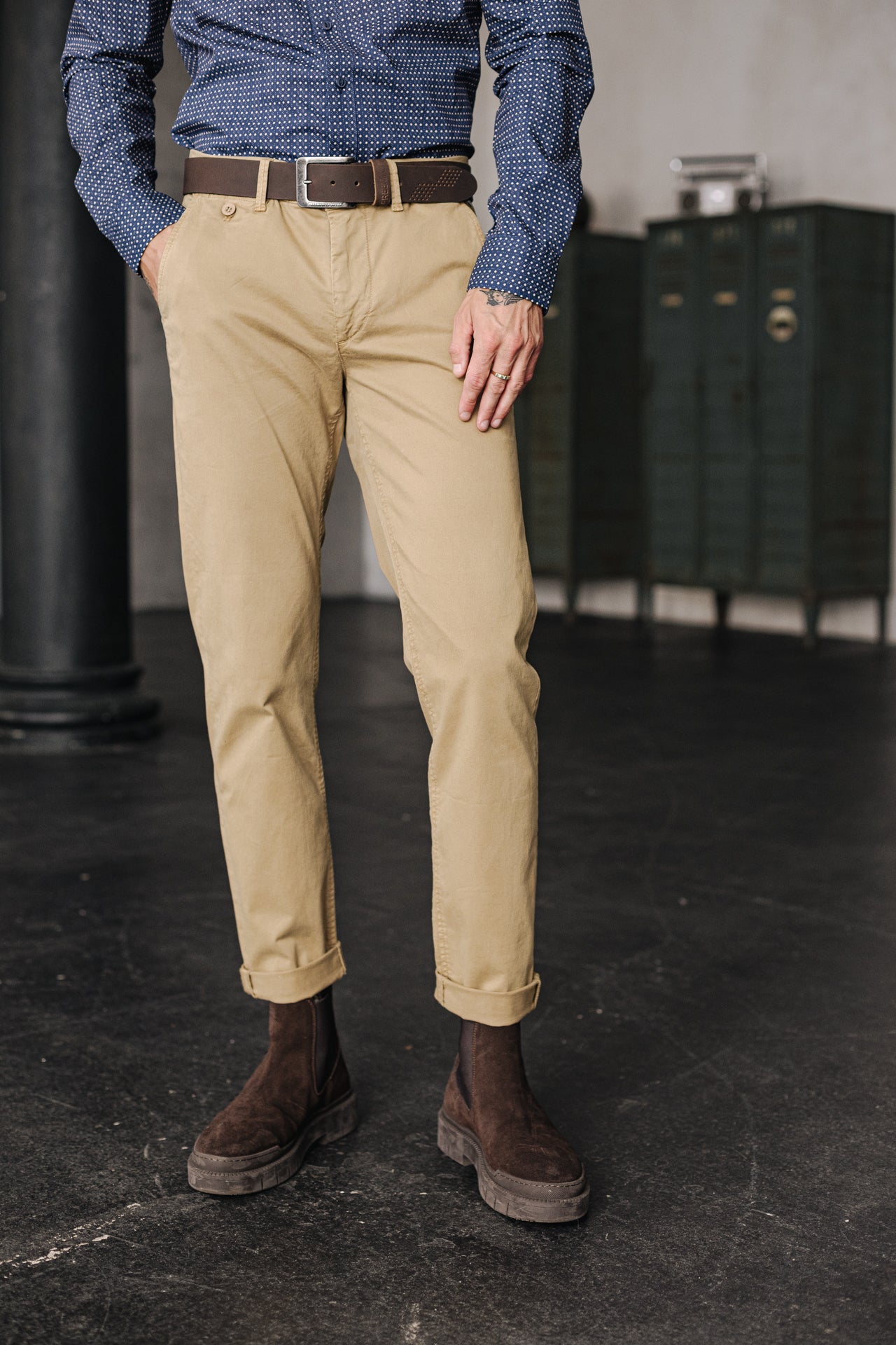 Pantalon chino Homme Mathis Bonito kelp | Freeman T. Porter