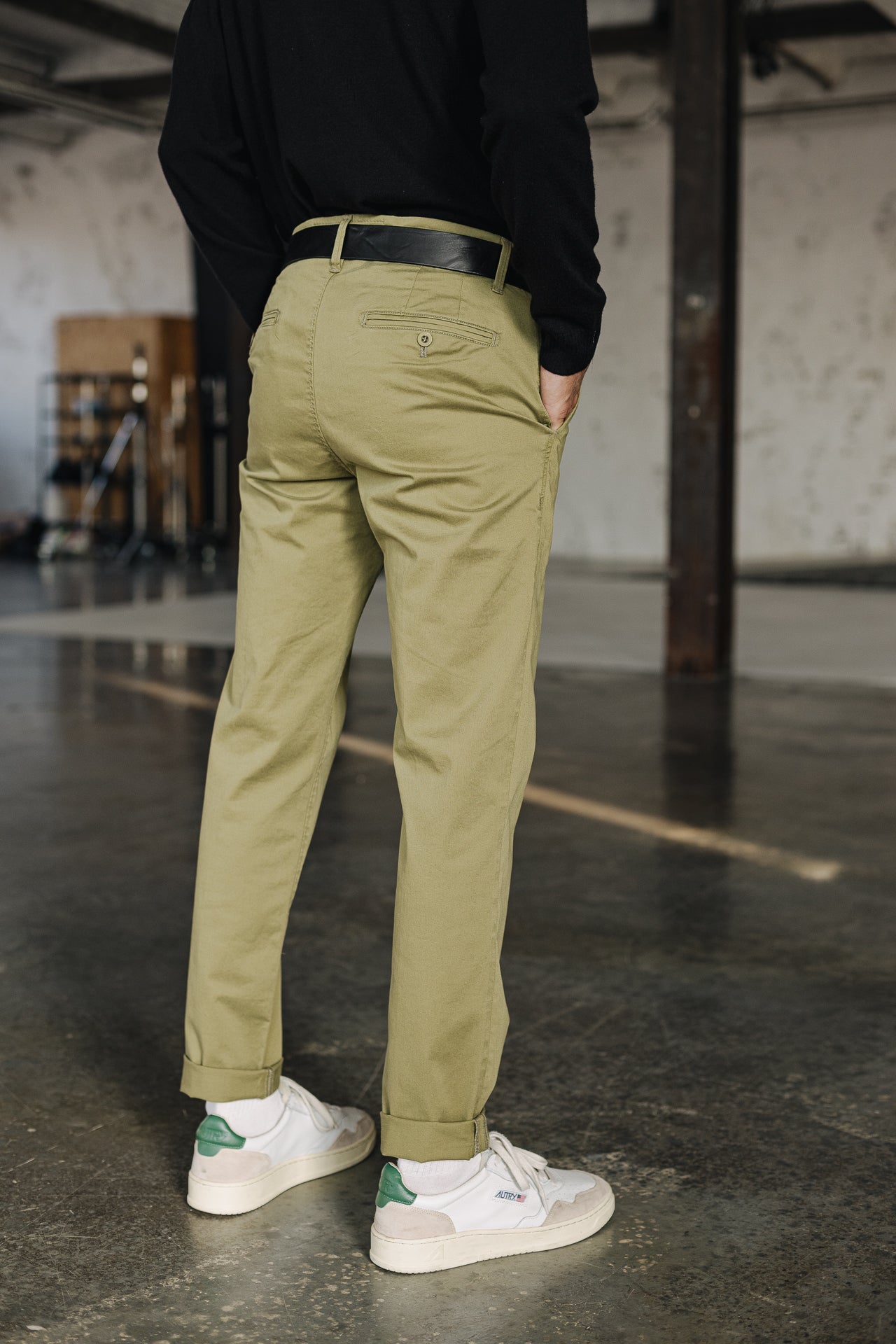 Pantalon chino Homme Mathis Bonito deep lichen green | Freeman T. Porter