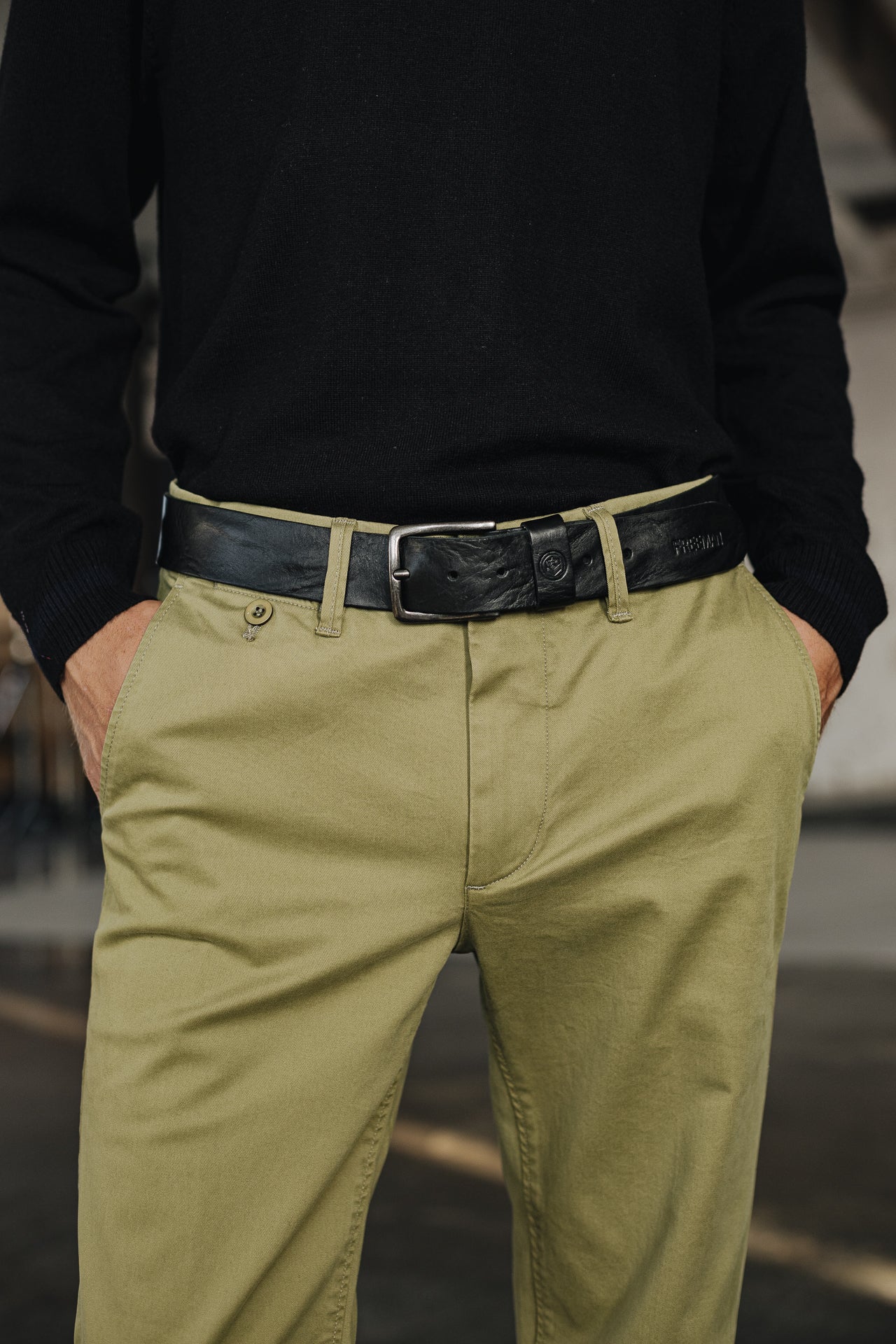 Pantalon chino Homme Mathis Bonito deep lichen green | Freeman T. Porter