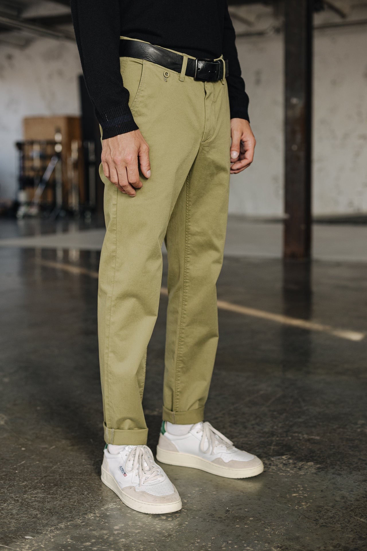 Pantalon chino Homme Mathis Bonito deep lichen green | Freeman T. Porter