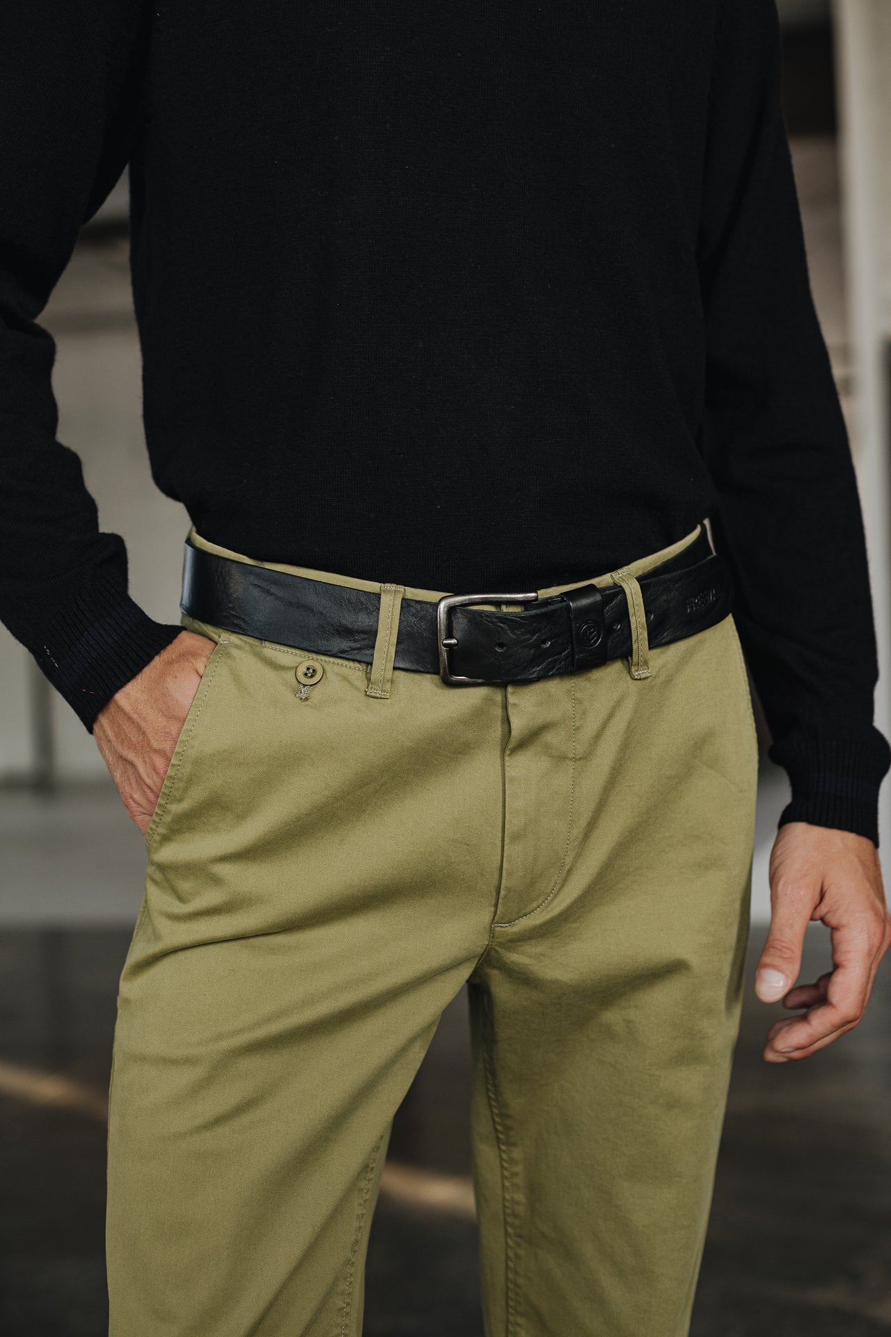 Pantalon chino Homme Mathis Bonito deep lichen green | Freeman T. Porter