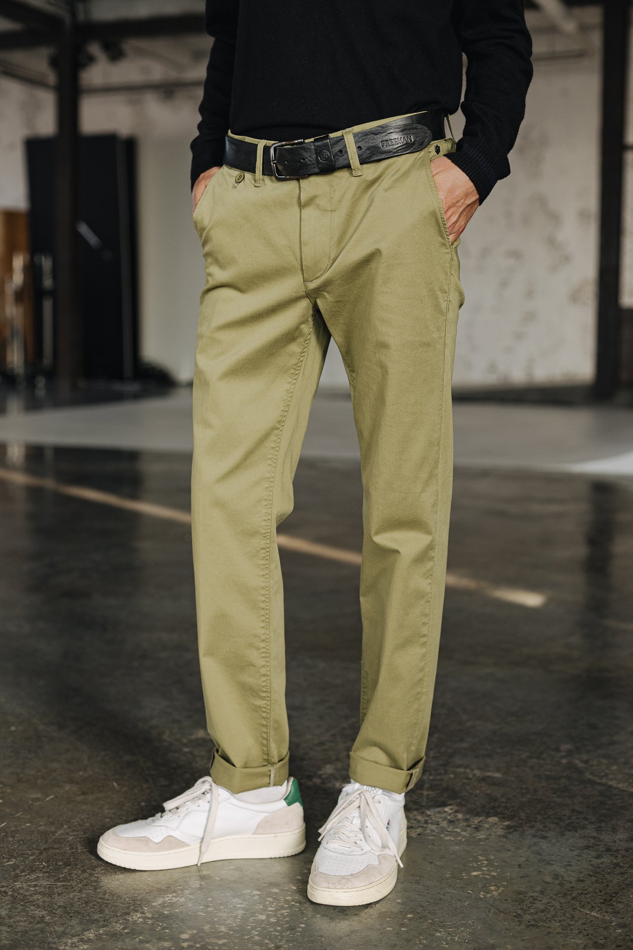 Pantalon chino Homme Mathis Bonito deep lichen green | Freeman T. Porter