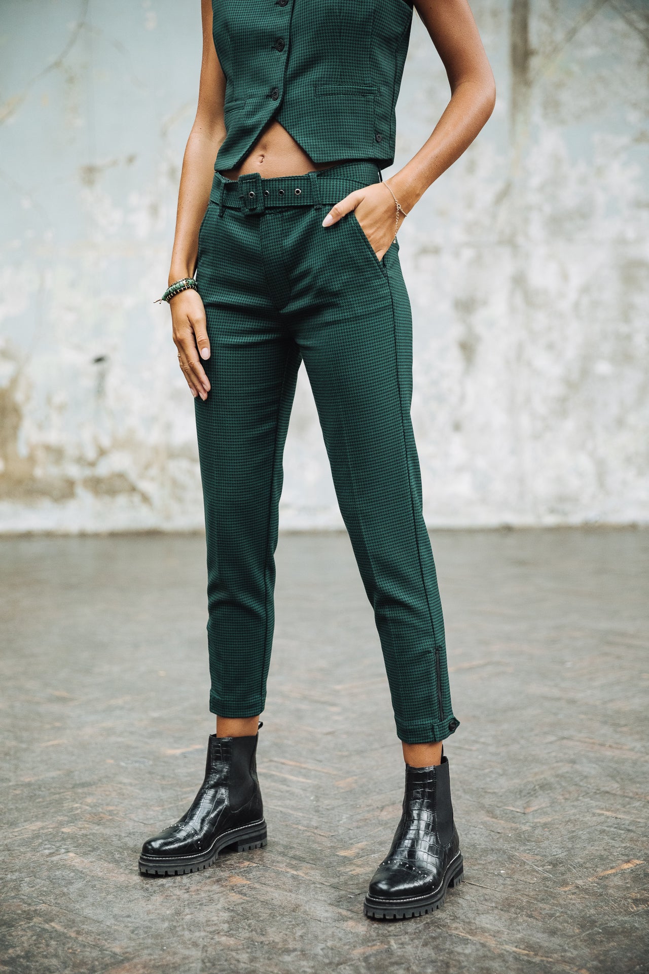 pantalon taille haute super slim Woman Leana Pimento original | Freeman T. Porter