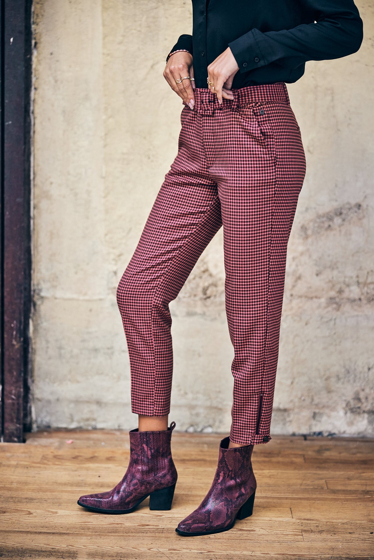 pantalon taille haute super slim Femme Leana Smaller original | Freeman T. Porter