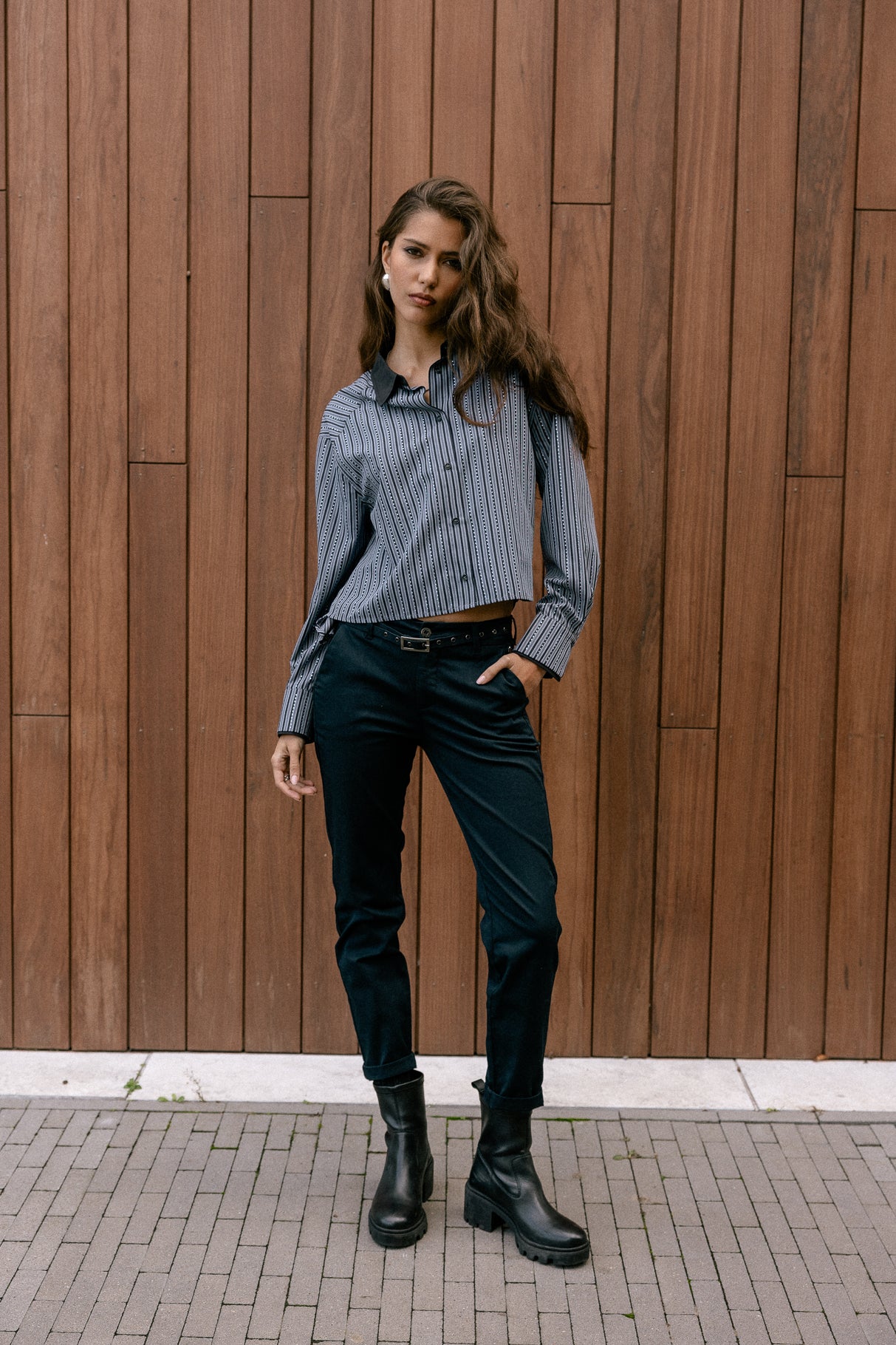 Pantalones chinos Mujer Claudia Felicita total eclipse | Freeman T. Porter
