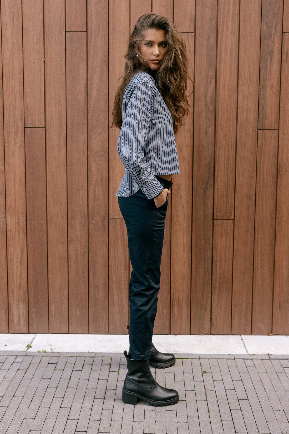 Pantalones chinos Mujer Claudia Felicita total eclipse | Freeman T. Porter