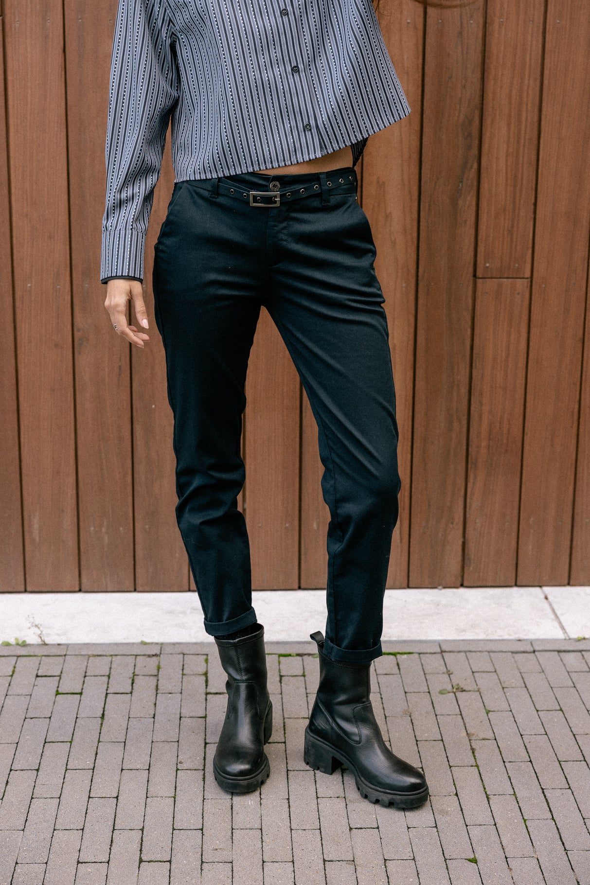 Pantalones chinos Mujer Claudia Felicita total eclipse | Freeman T. Porter