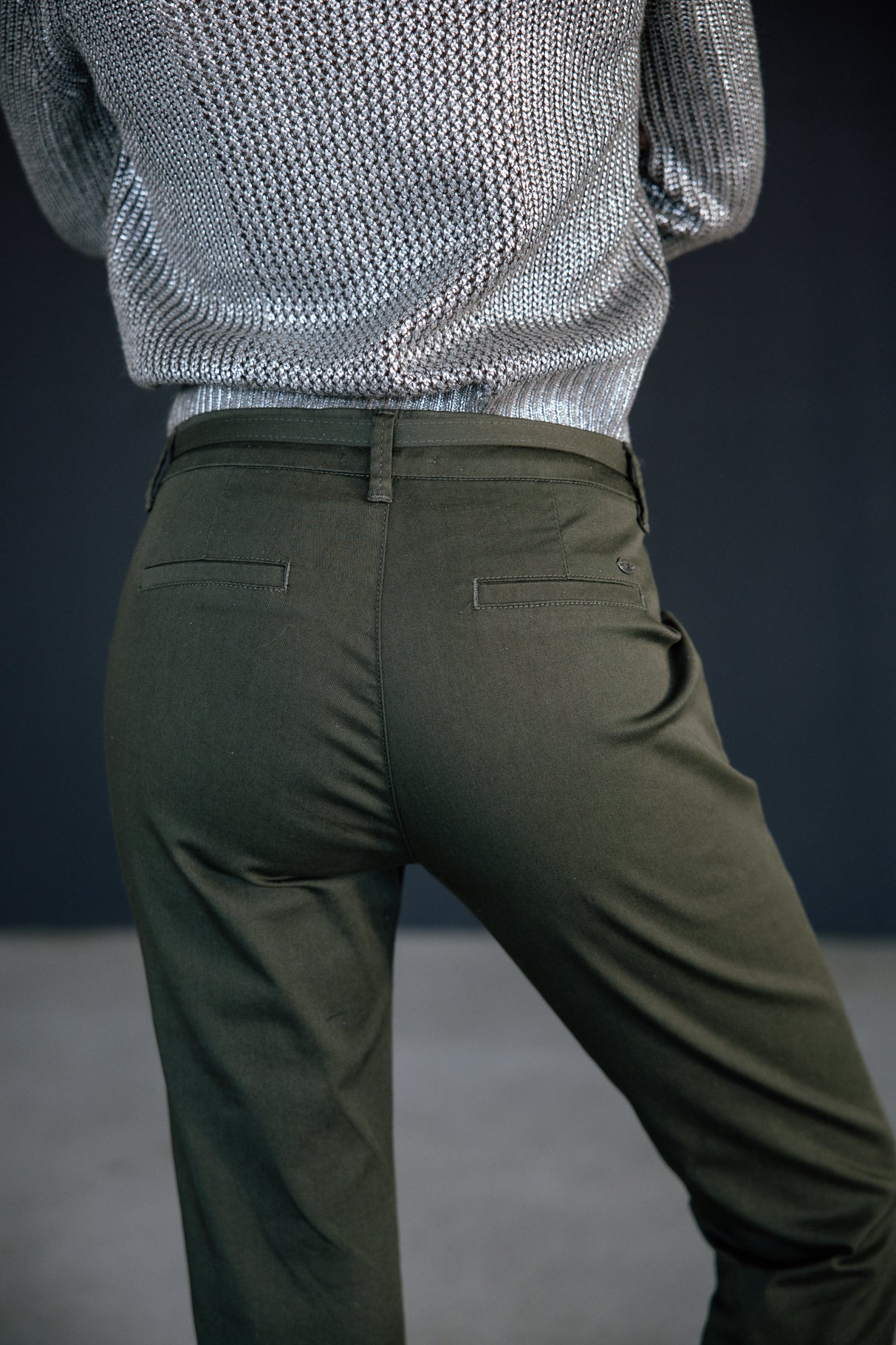 Chino pants Woman Claudia Felicita forest night | Freeman T. Porter