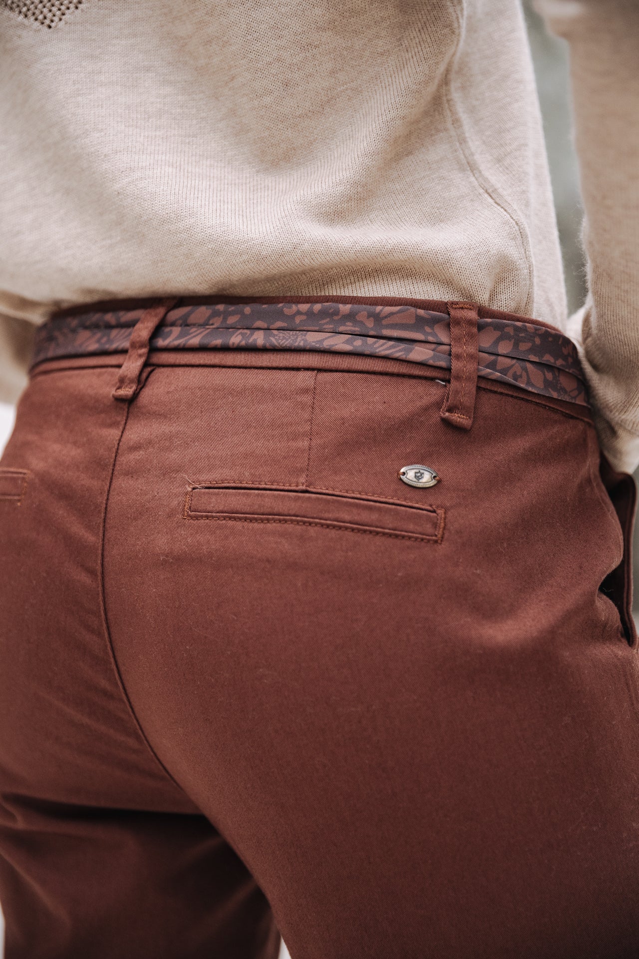 Pantalon city slim Femme Claudia Felicita cappuccino | Freeman T. Porter