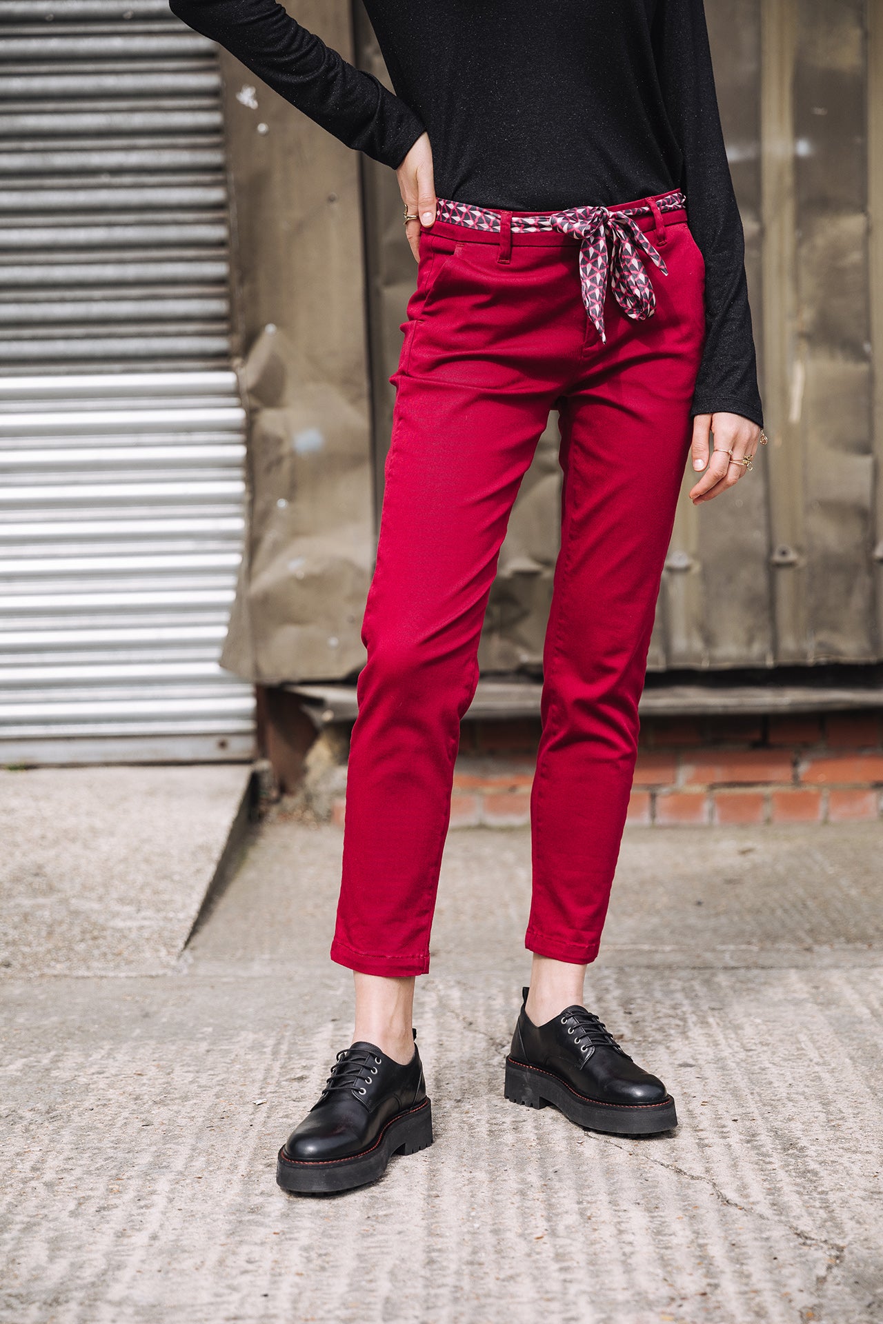 Pantalon city slim Femme Claudia Felicita rhubarb | Freeman T. Porter