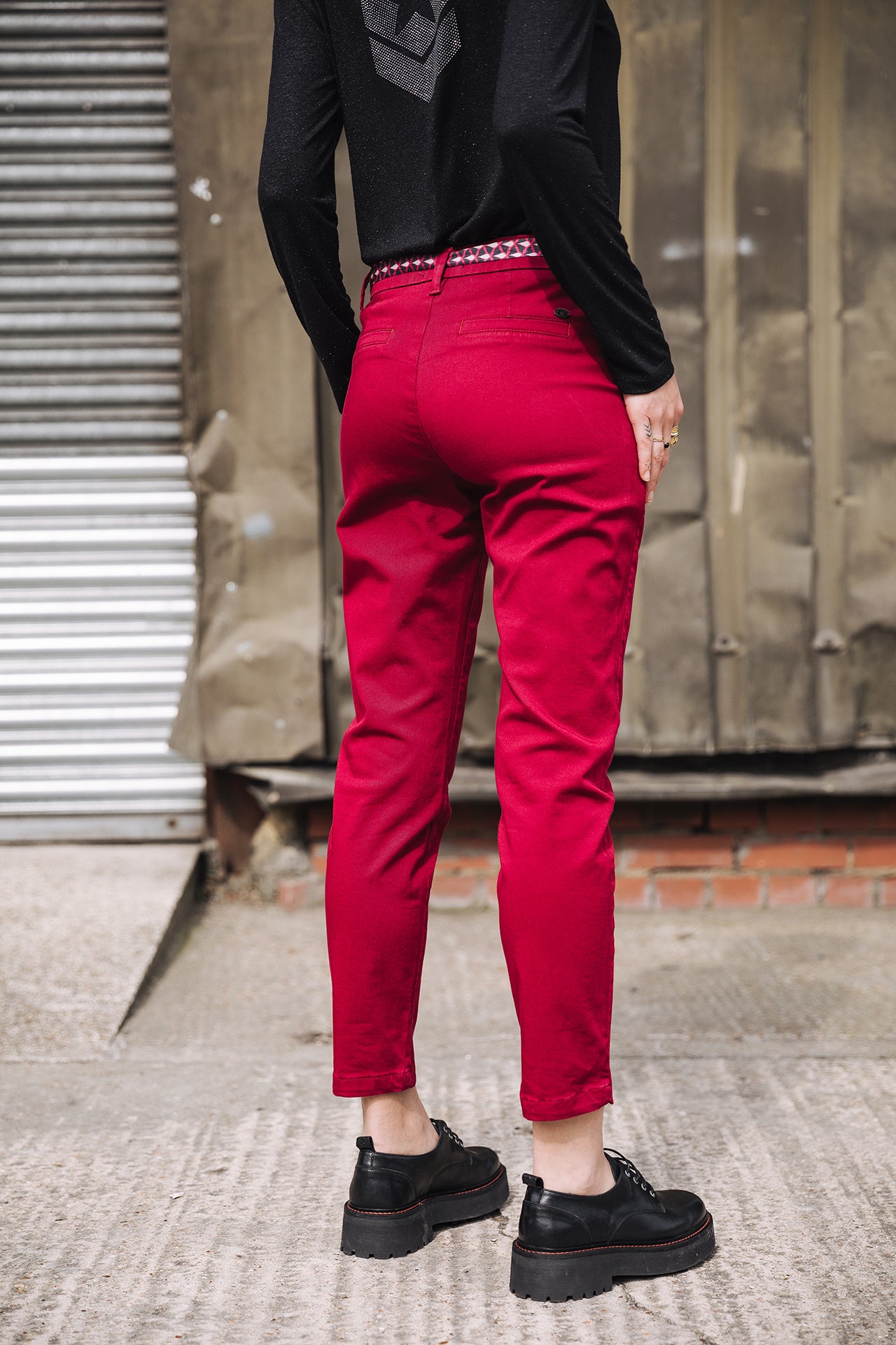 Pantalon city slim Femme Claudia Felicita rhubarb | Freeman T. Porter