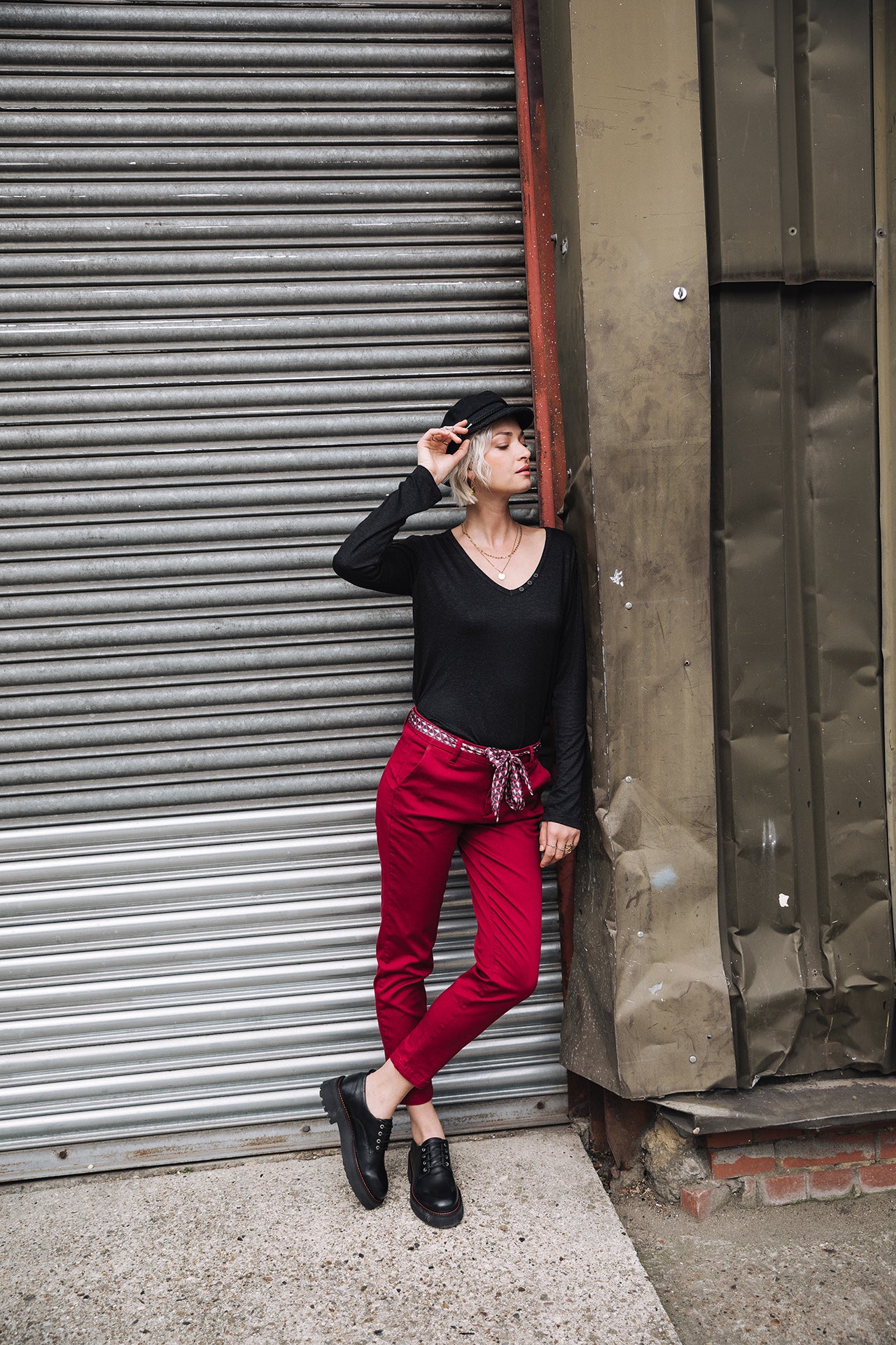 Pantalon city slim Femme Claudia Felicita rhubarb | Freeman T. Porter