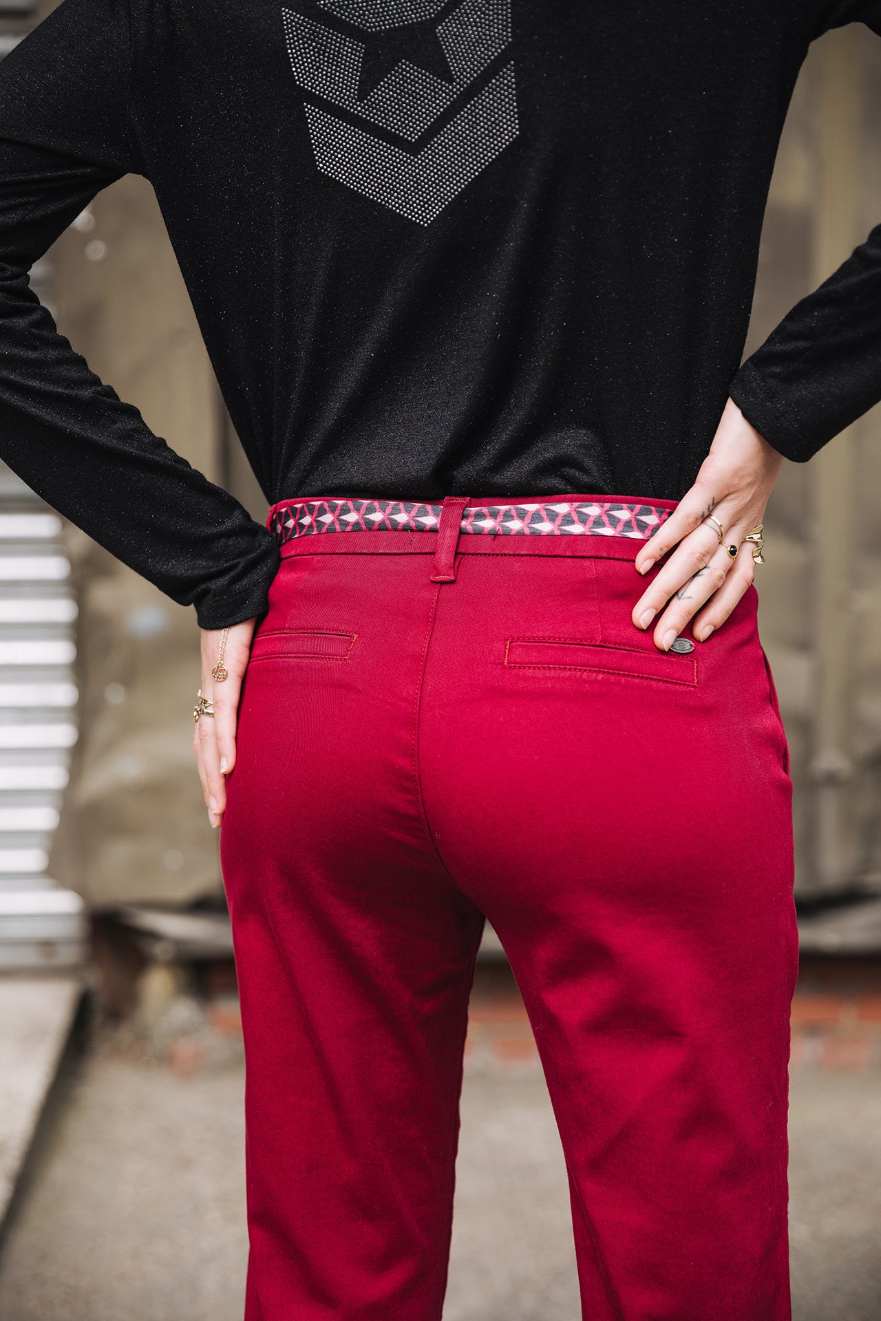 Pantalon city slim Femme Claudia Felicita rhubarb | Freeman T. Porter