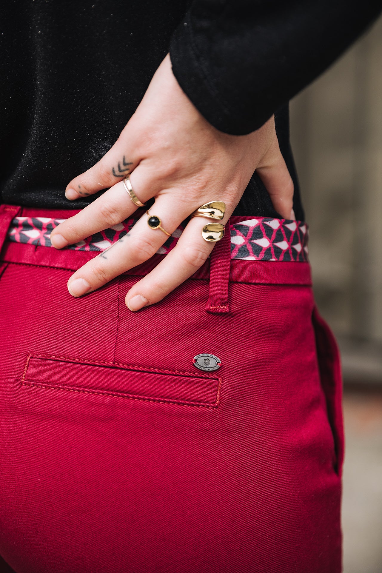 Pantalon city slim Femme Claudia Felicita rhubarb | Freeman T. Porter