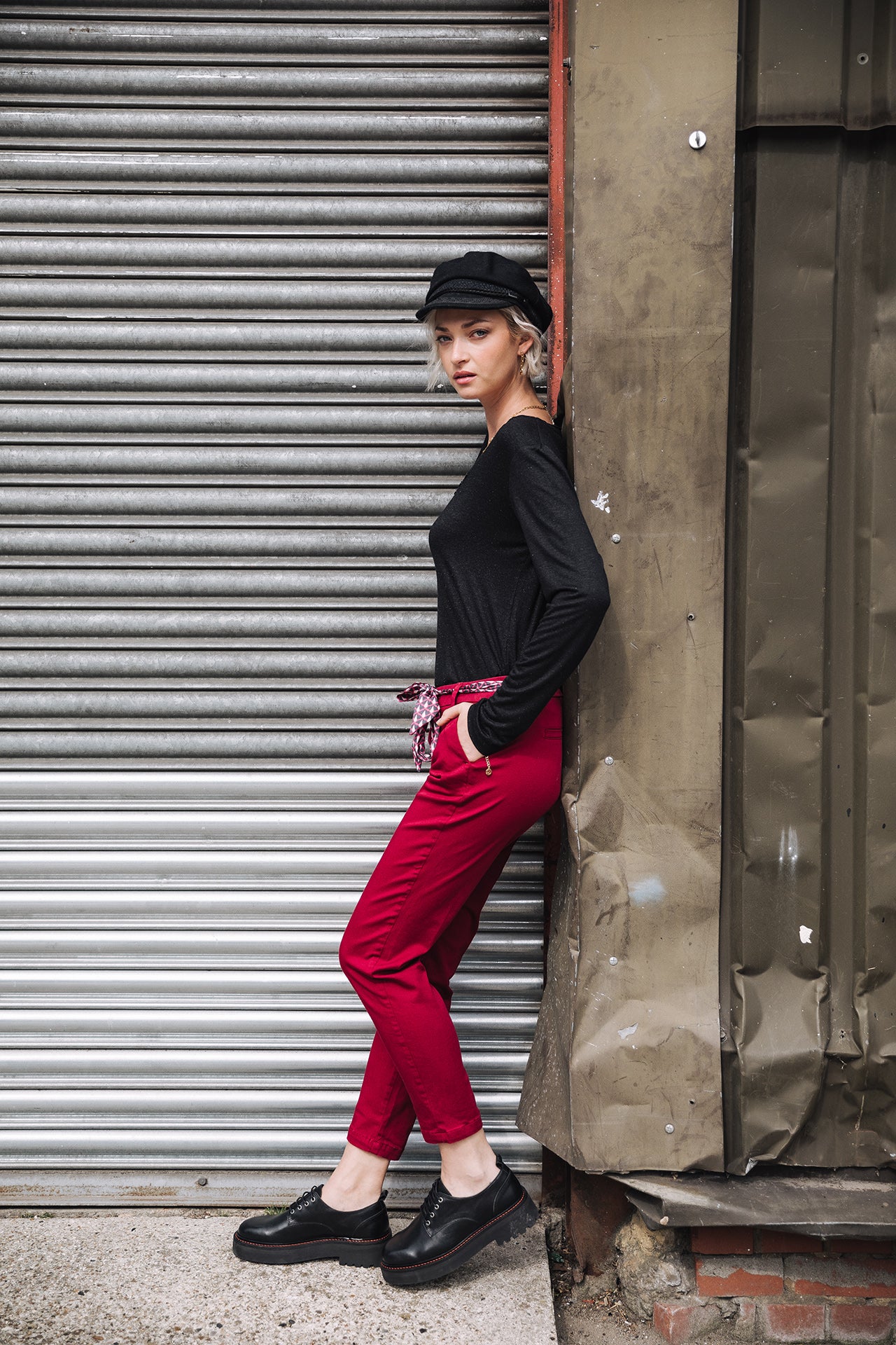 Pantalon city slim Femme Claudia Felicita rhubarb | Freeman T. Porter