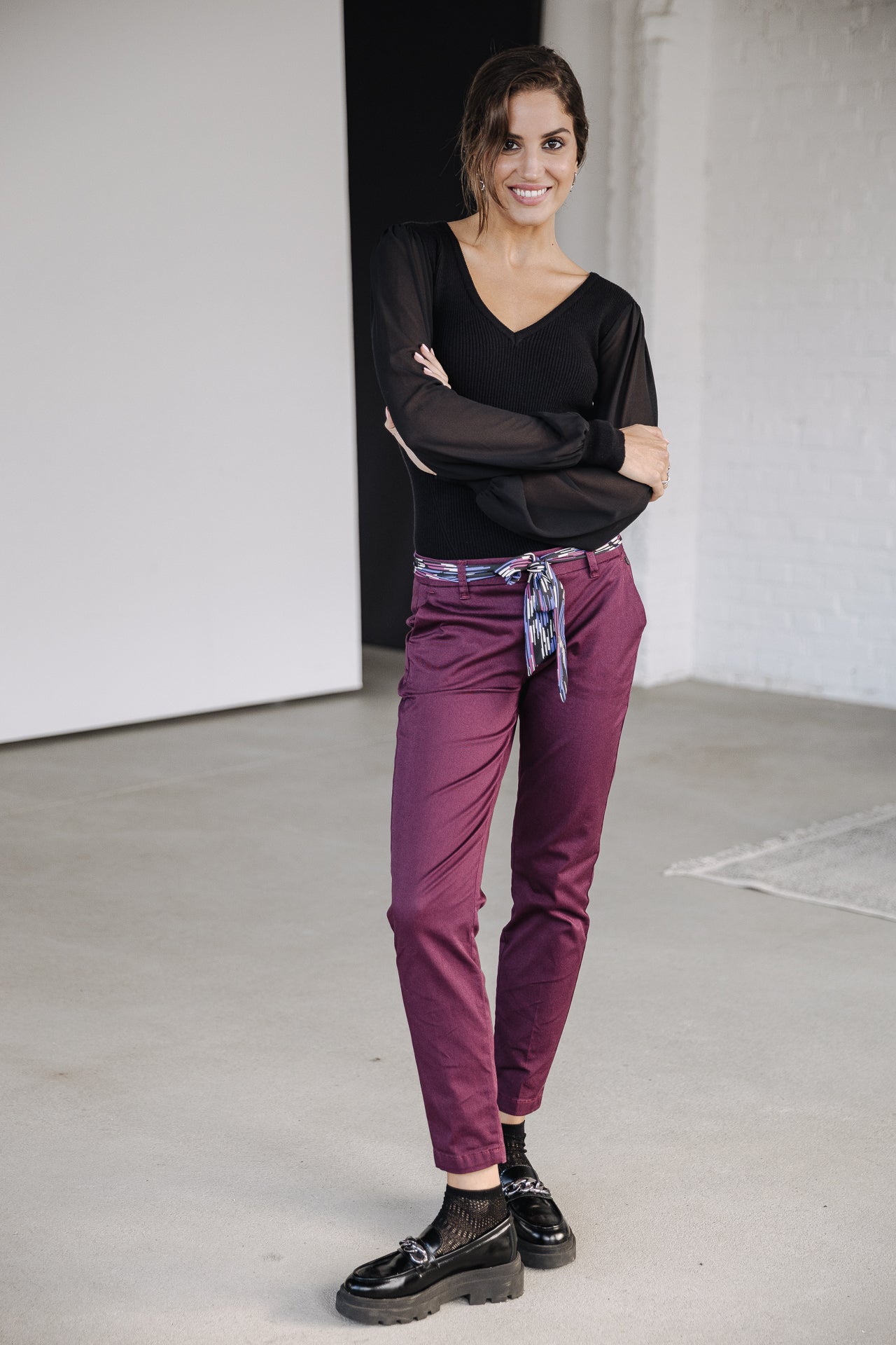 Pantalon city slim Femme Claudia Felicita winetasting | Freeman T. Porter