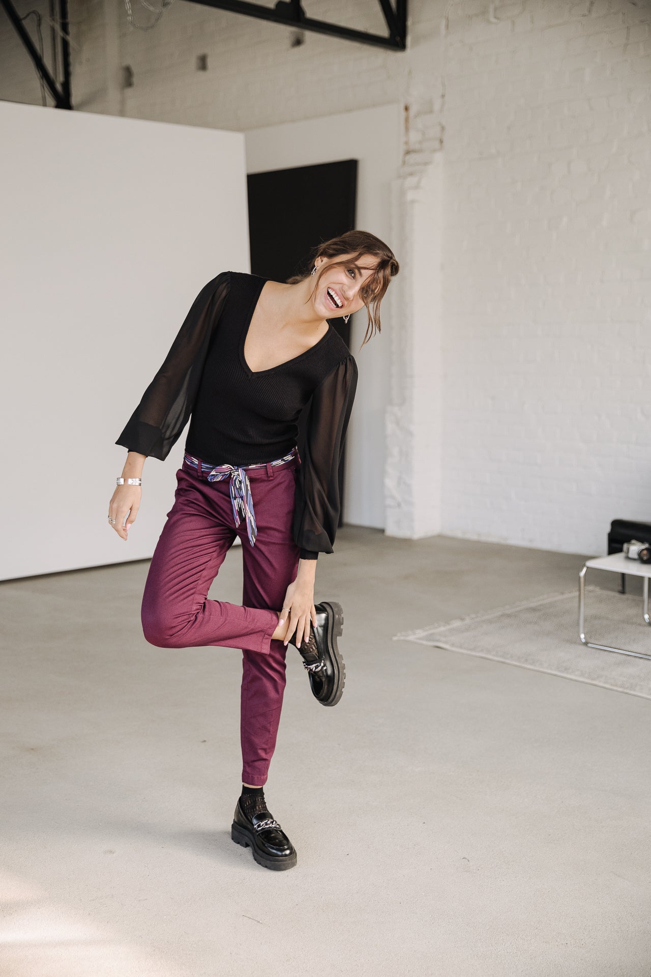 Pantalon city slim Femme Claudia Felicita winetasting | Freeman T. Porter