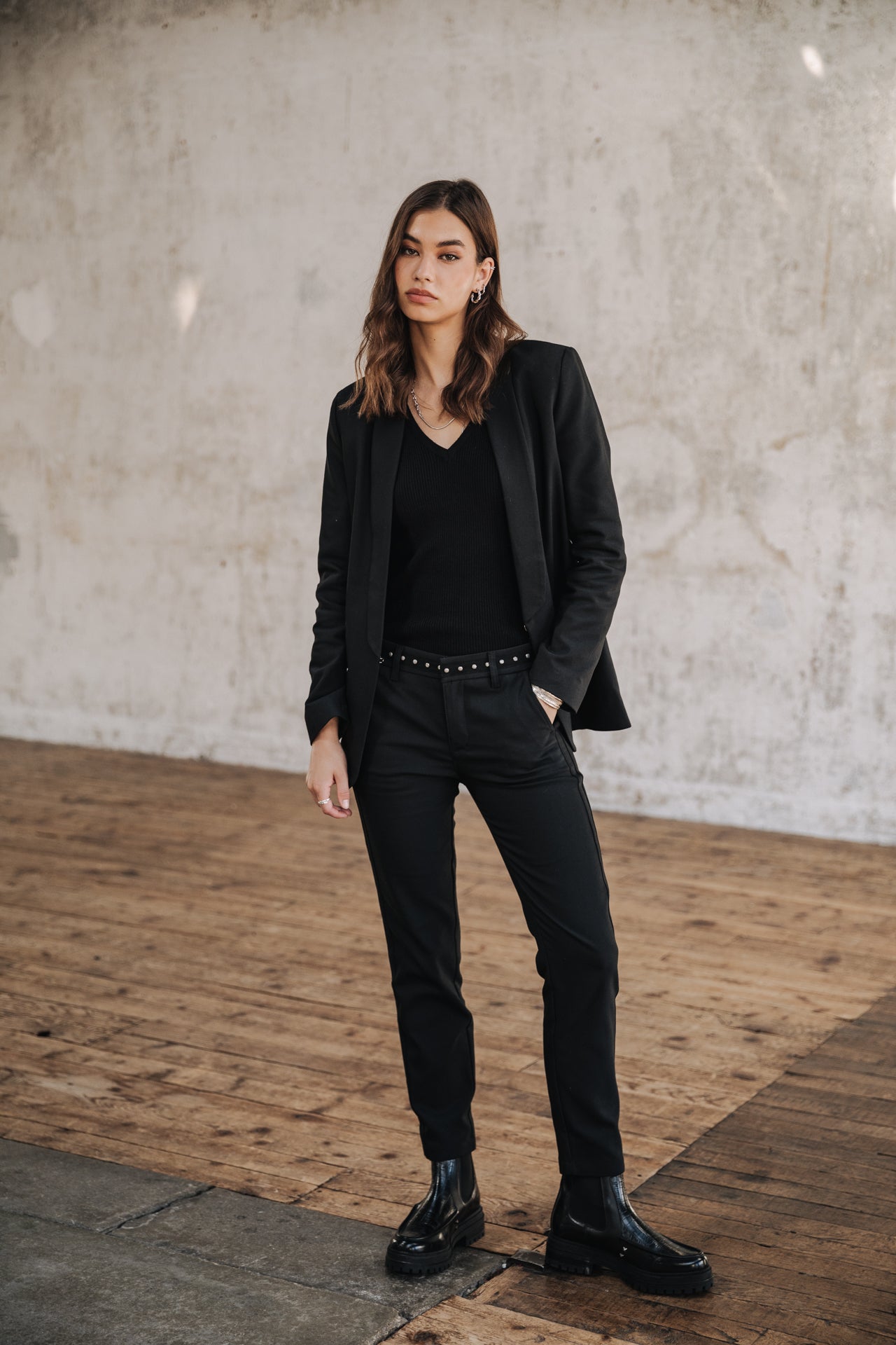 Pantalon slim Femme Claudia Polyneo black | Freeman T. Porter