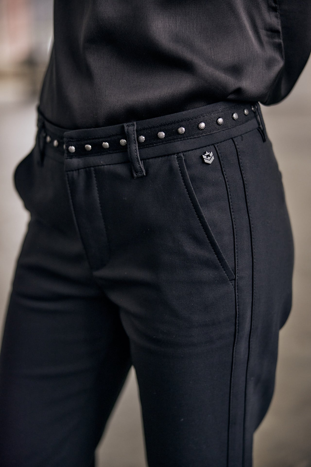 Pantalon slim Femme Claudia Polyneo black | Freeman T. Porter