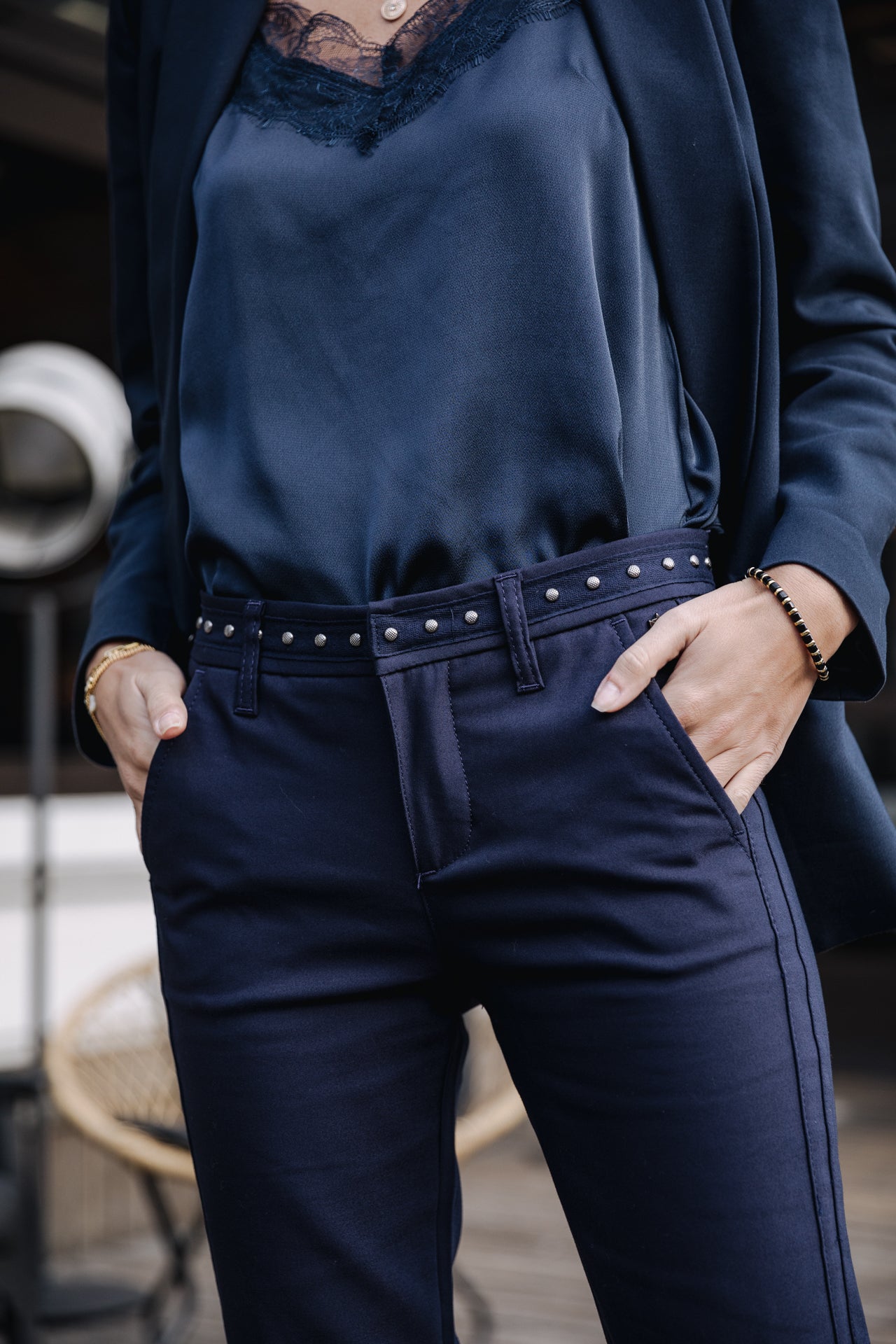 Pantalon city slim Frau Claudia Polyneo storm | Freeman T. Porter