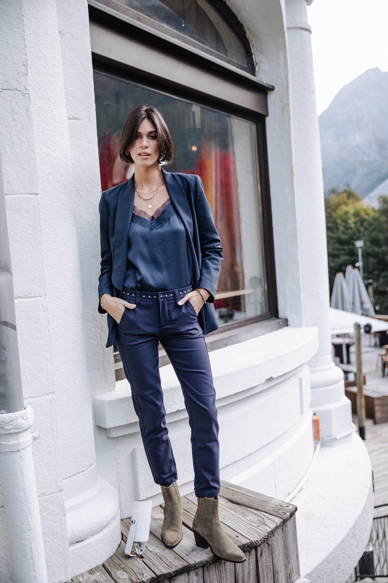Pantalon city slim Frau Claudia Polyneo storm | Freeman T. Porter
