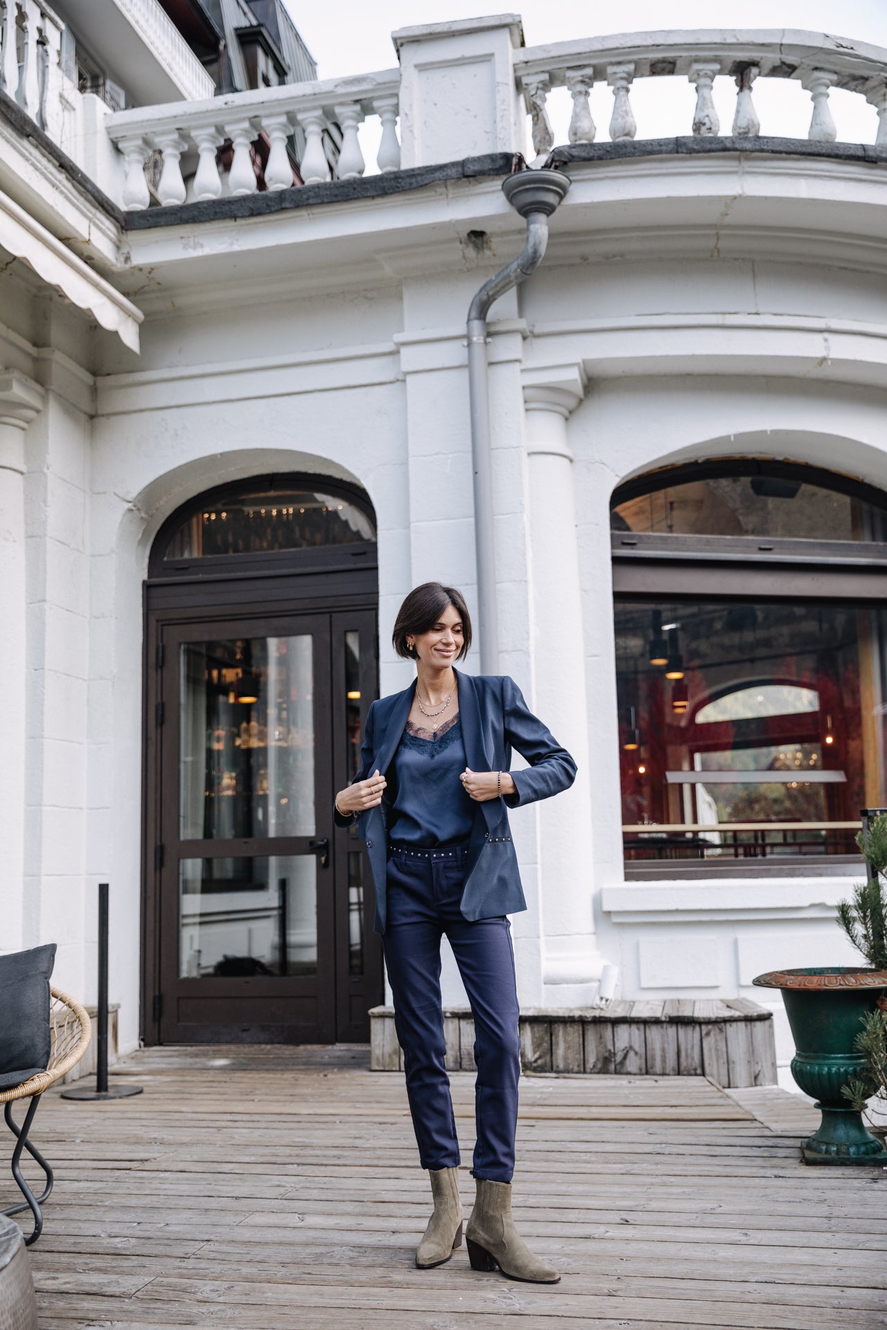 Pantalon city slim Frau Claudia Polyneo storm | Freeman T. Porter
