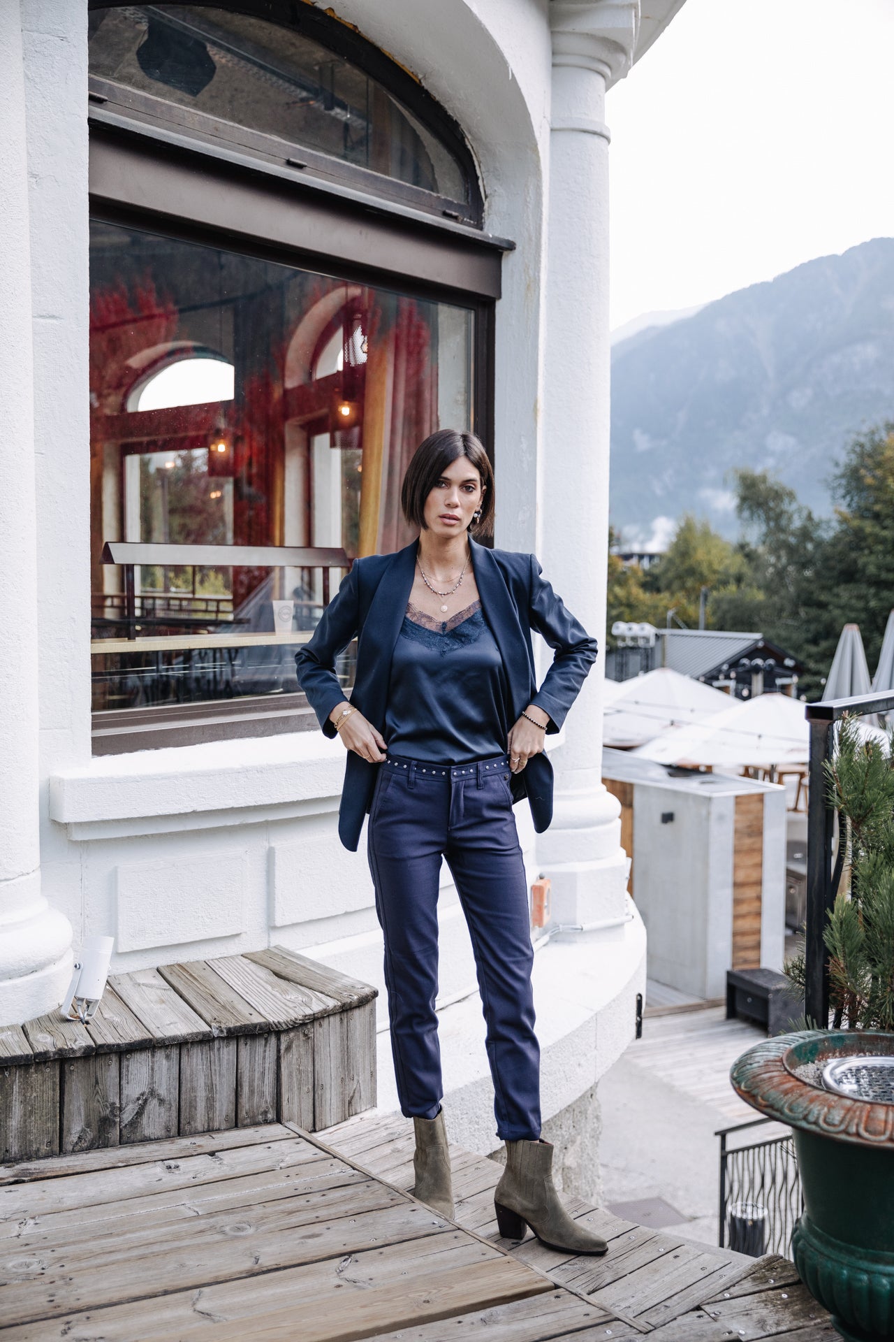 Pantalon city slim Frau Claudia Polyneo storm | Freeman T. Porter