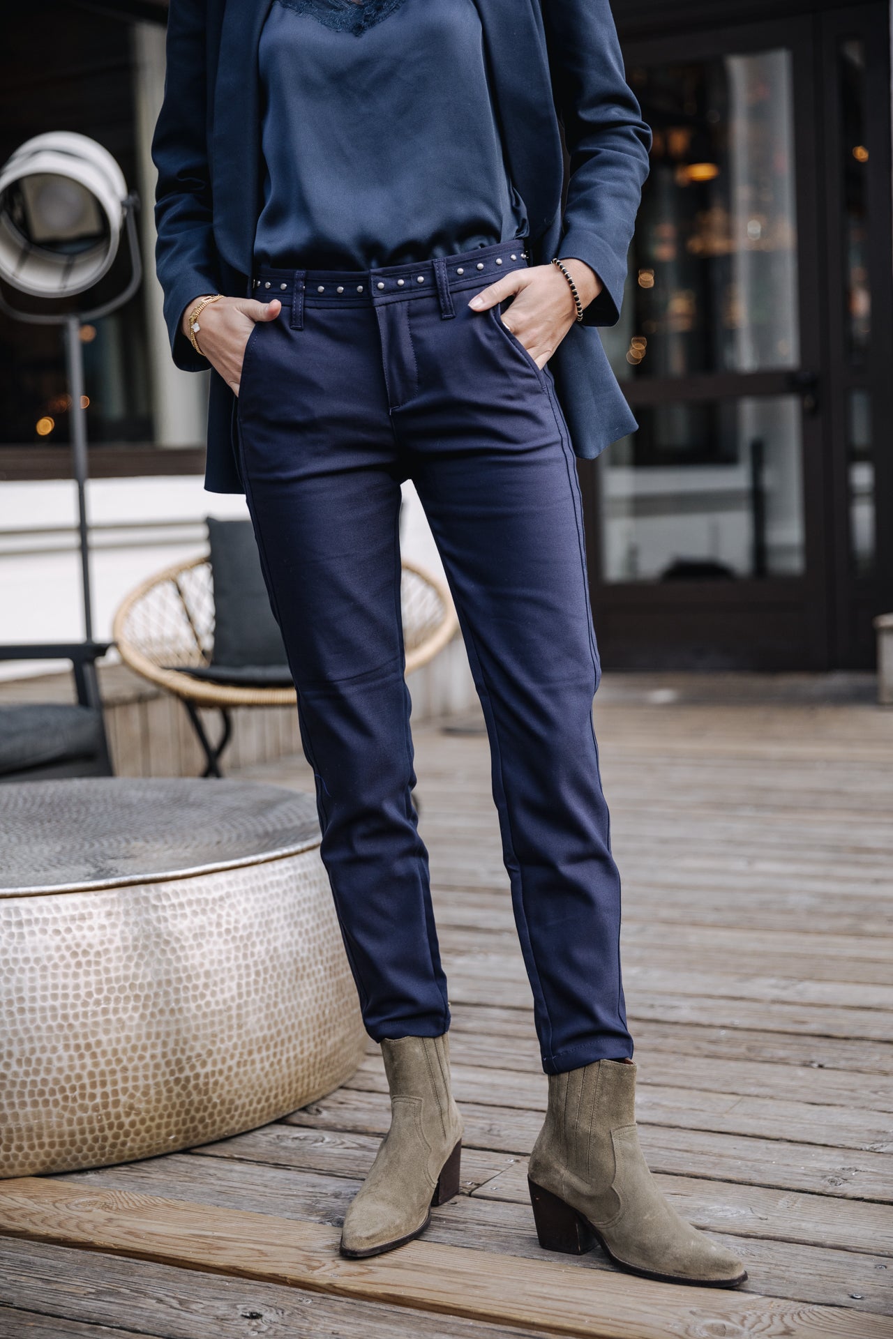 Pantalon city slim Frau Claudia Polyneo storm | Freeman T. Porter