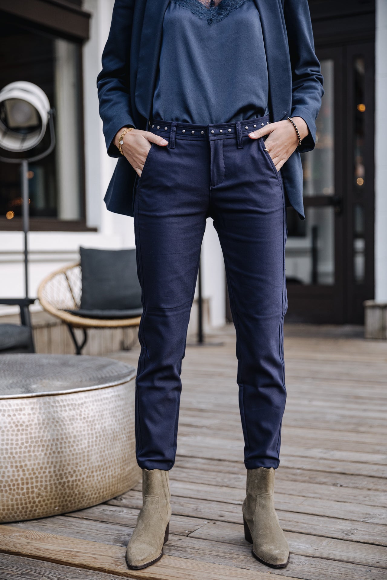Pantalon city slim Frau Claudia Polyneo storm | Freeman T. Porter