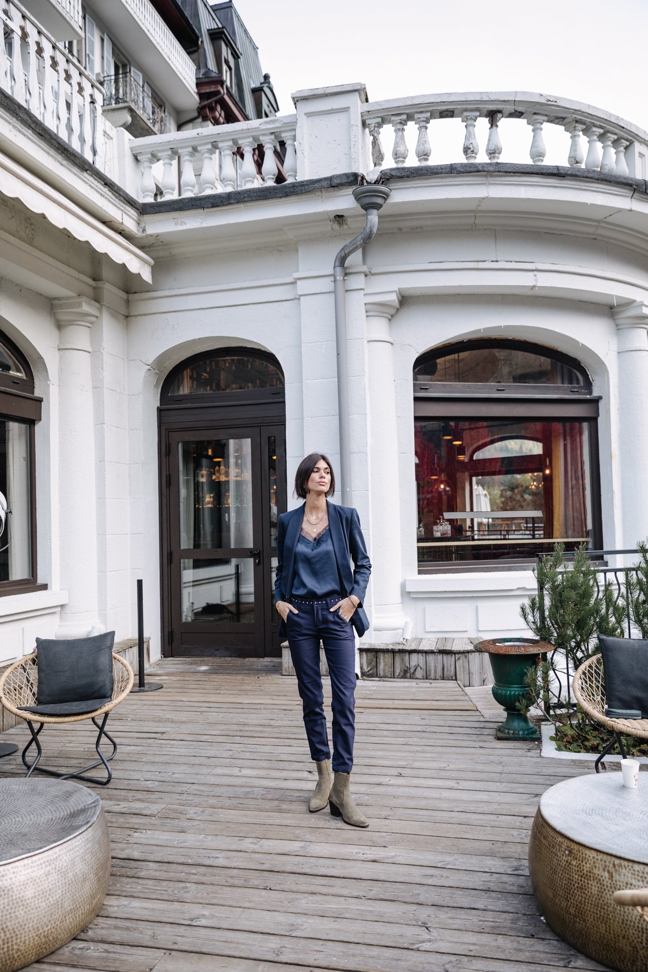 Pantalon city slim Frau Claudia Polyneo storm | Freeman T. Porter