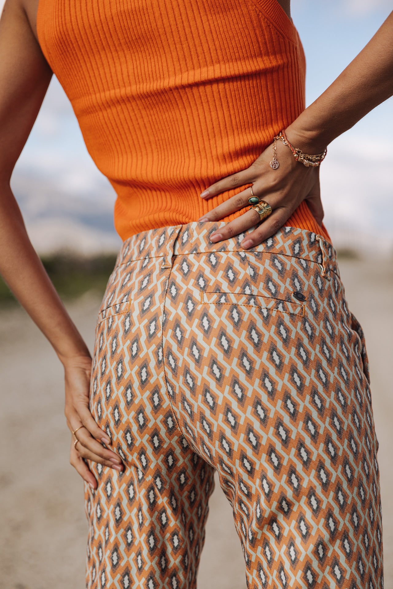 Pantalon city slim Femme Claudia Seventies original | Freeman T. Porter