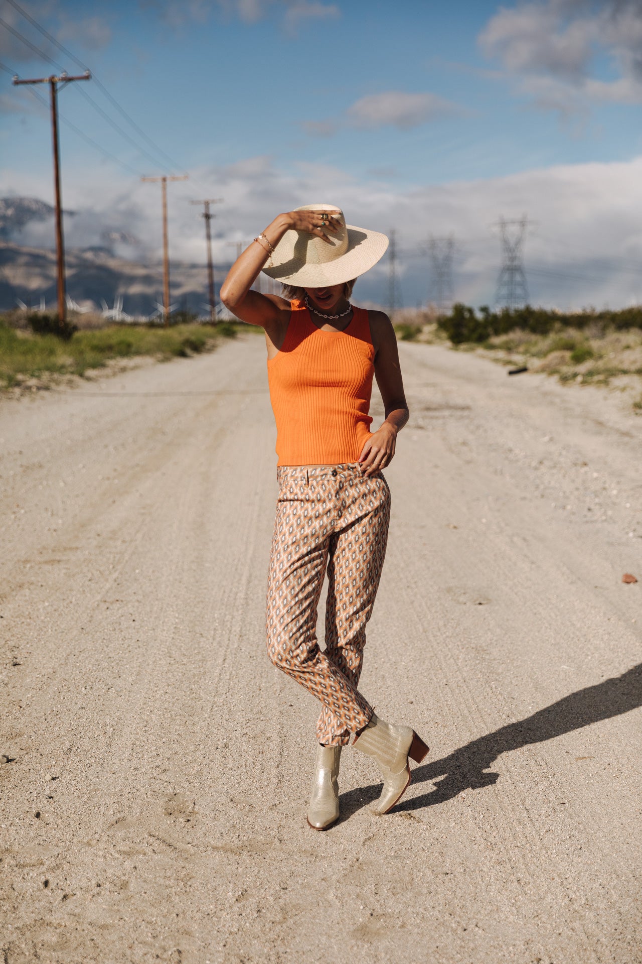 Pantalon city slim Femme Claudia Seventies original | Freeman T. Porter