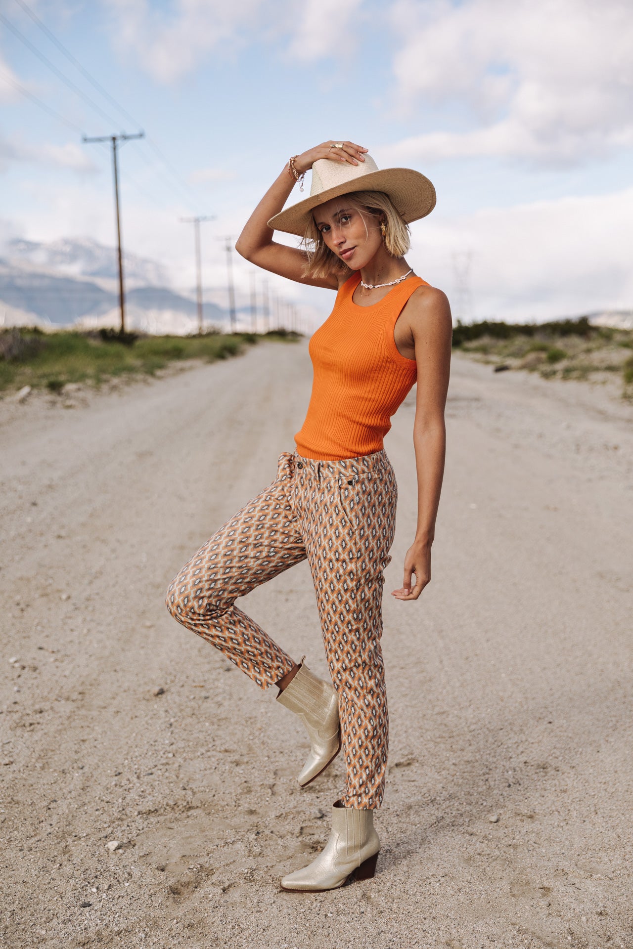 Pantalon city slim Femme Claudia Seventies original | Freeman T. Porter