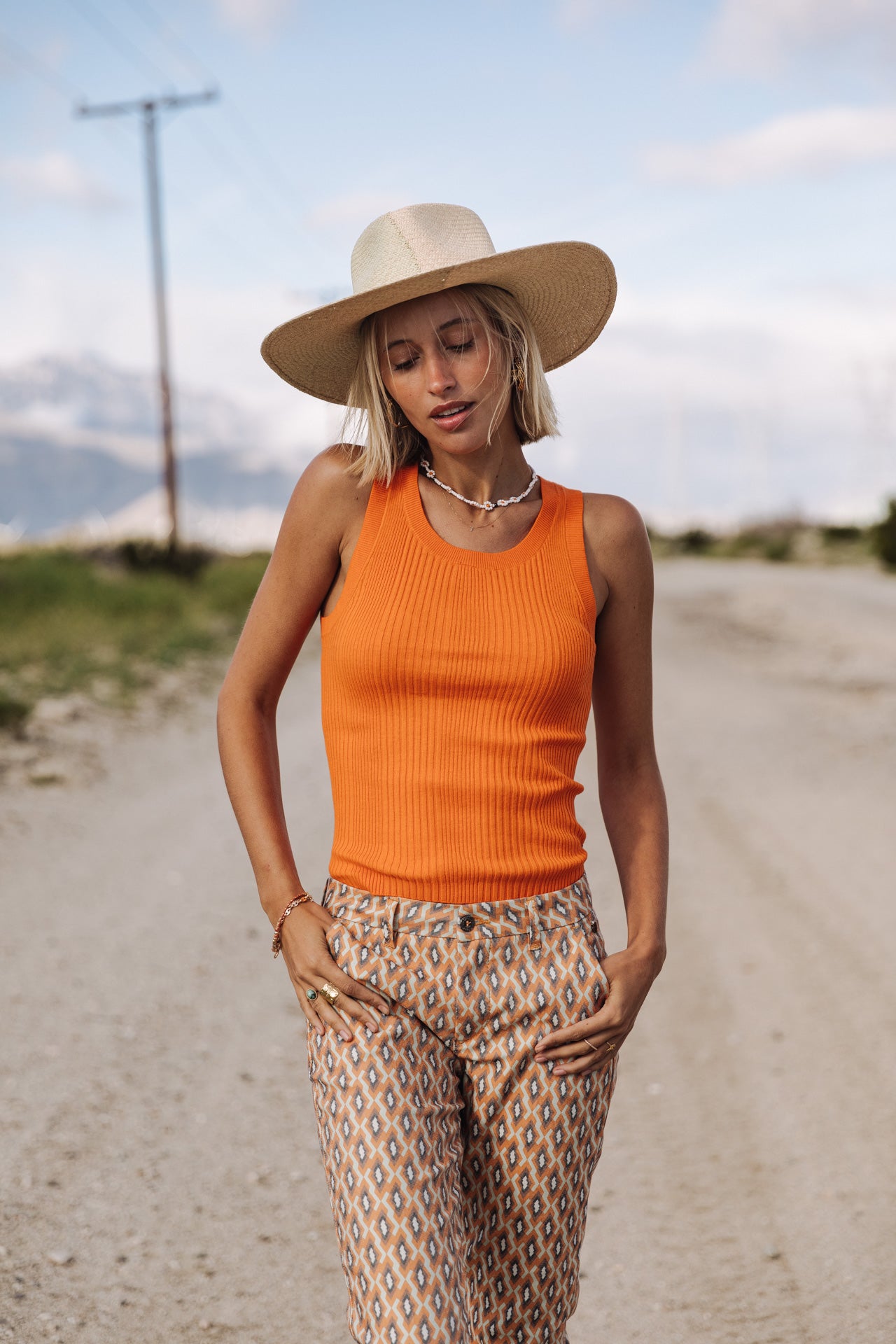 Pantalon city slim Femme Claudia Seventies original | Freeman T. Porter