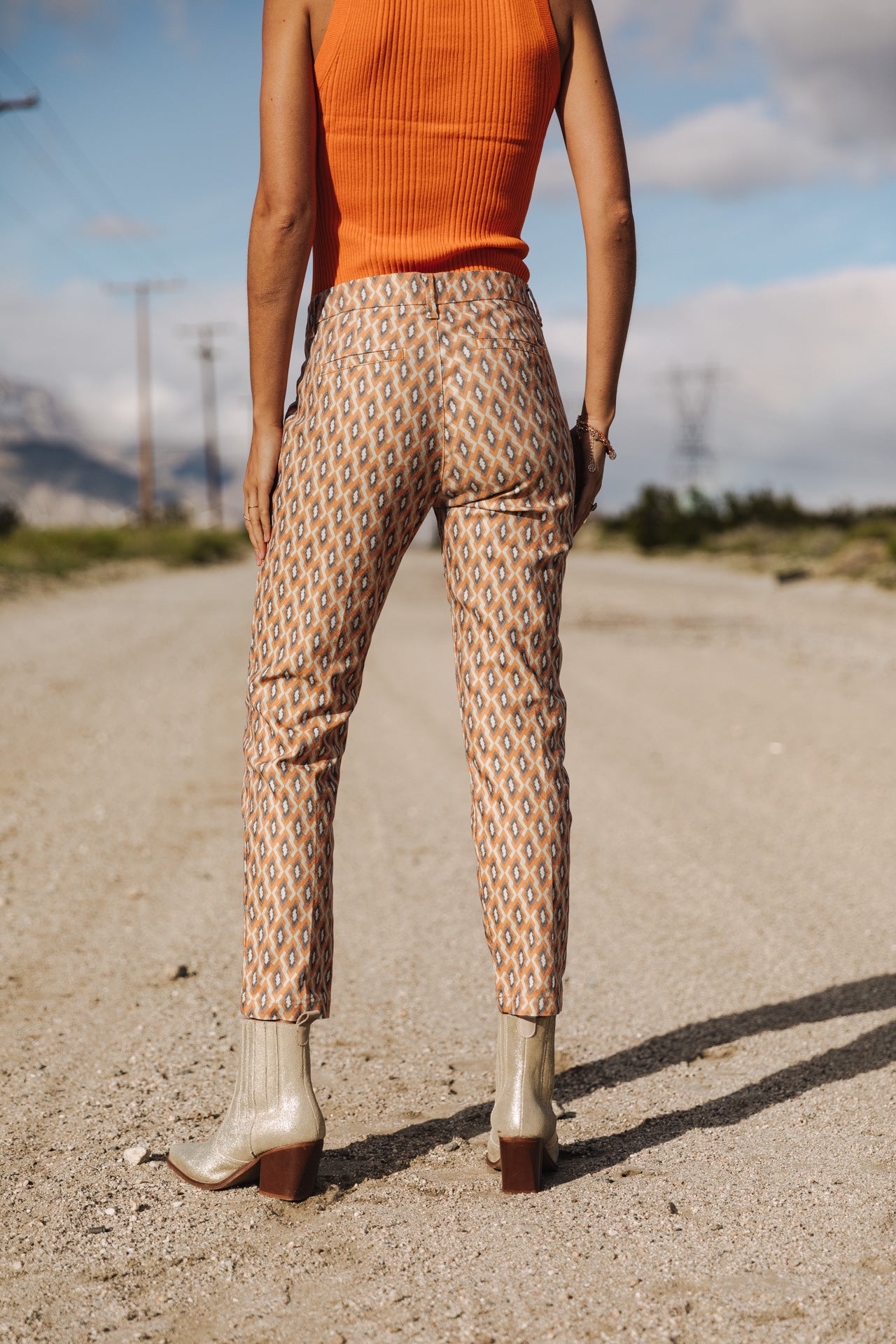 Pantalon city slim Femme Claudia Seventies original | Freeman T. Porter