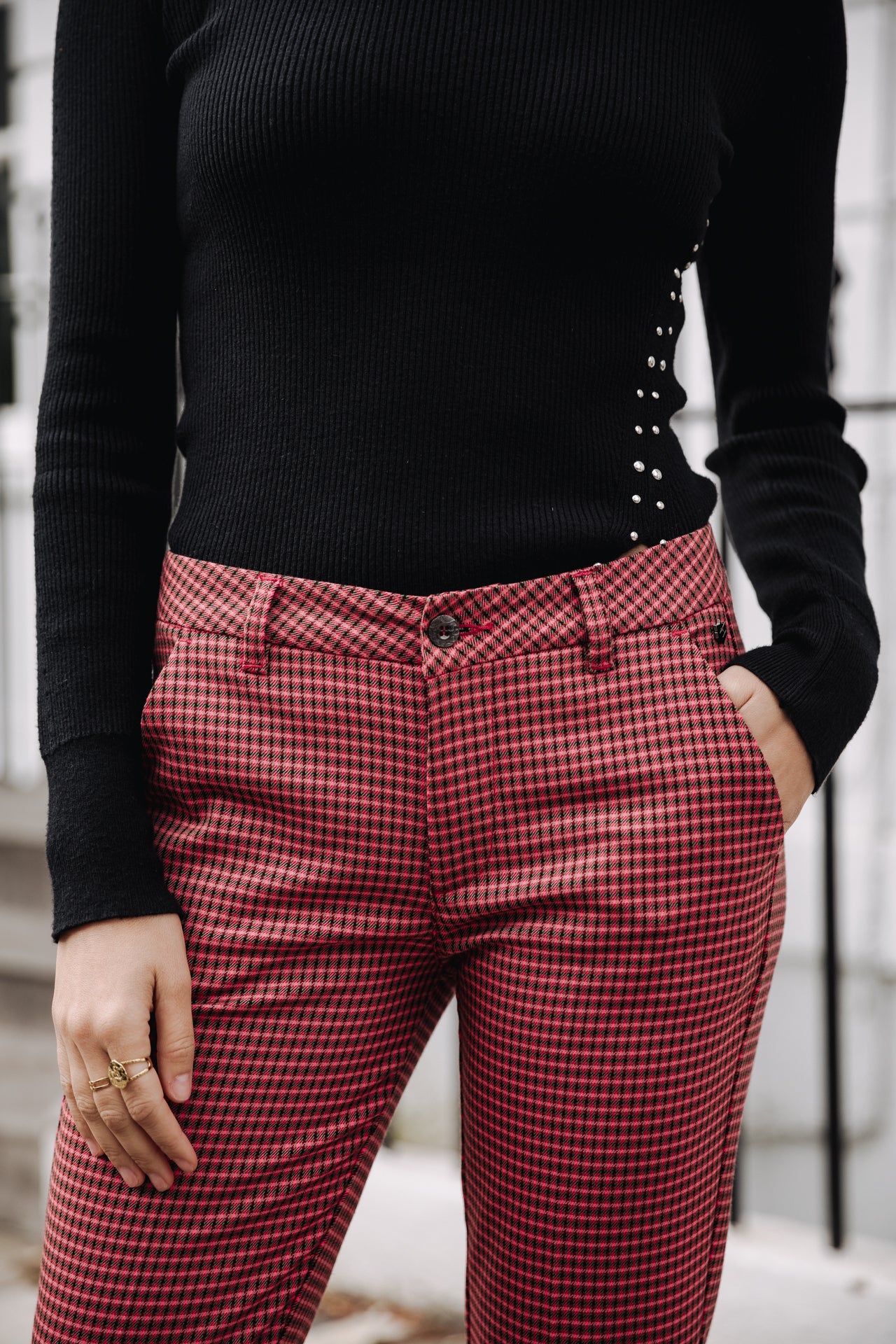 Pantalon city slim Femme Claudia Smaller original | Freeman T. Porter