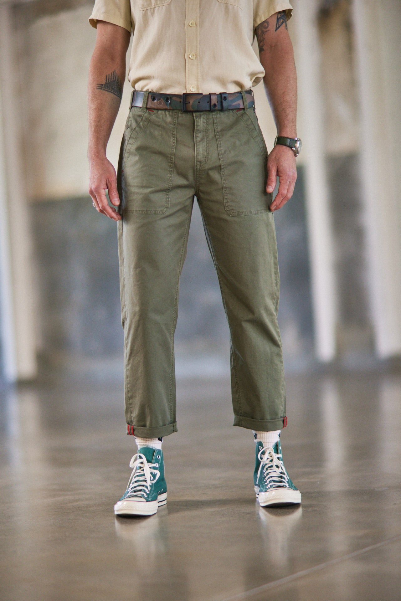 Pantalon workwear Homme Alexis Yago deep lichen green | Freeman T. Porter