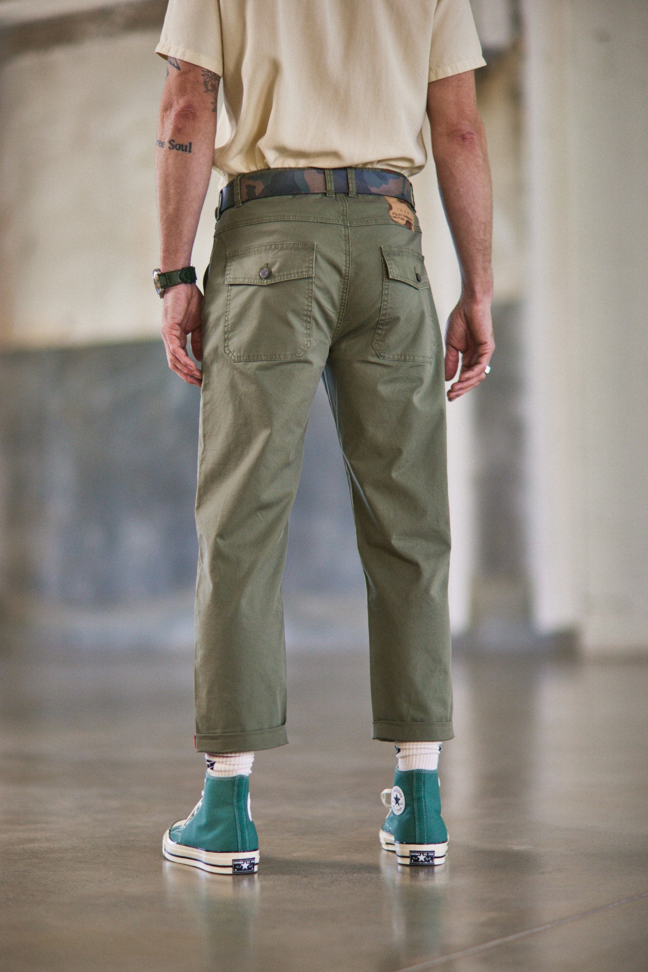 Pantalon workwear Homme Alexis Yago deep lichen green | Freeman T. Porter