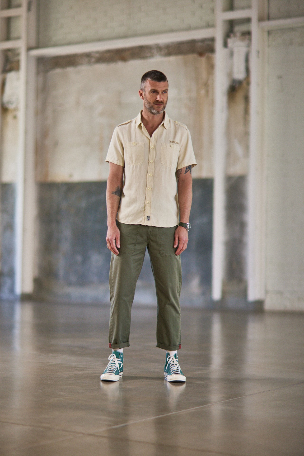 Pantalon workwear Homme Alexis Yago deep lichen green | Freeman T. Porter
