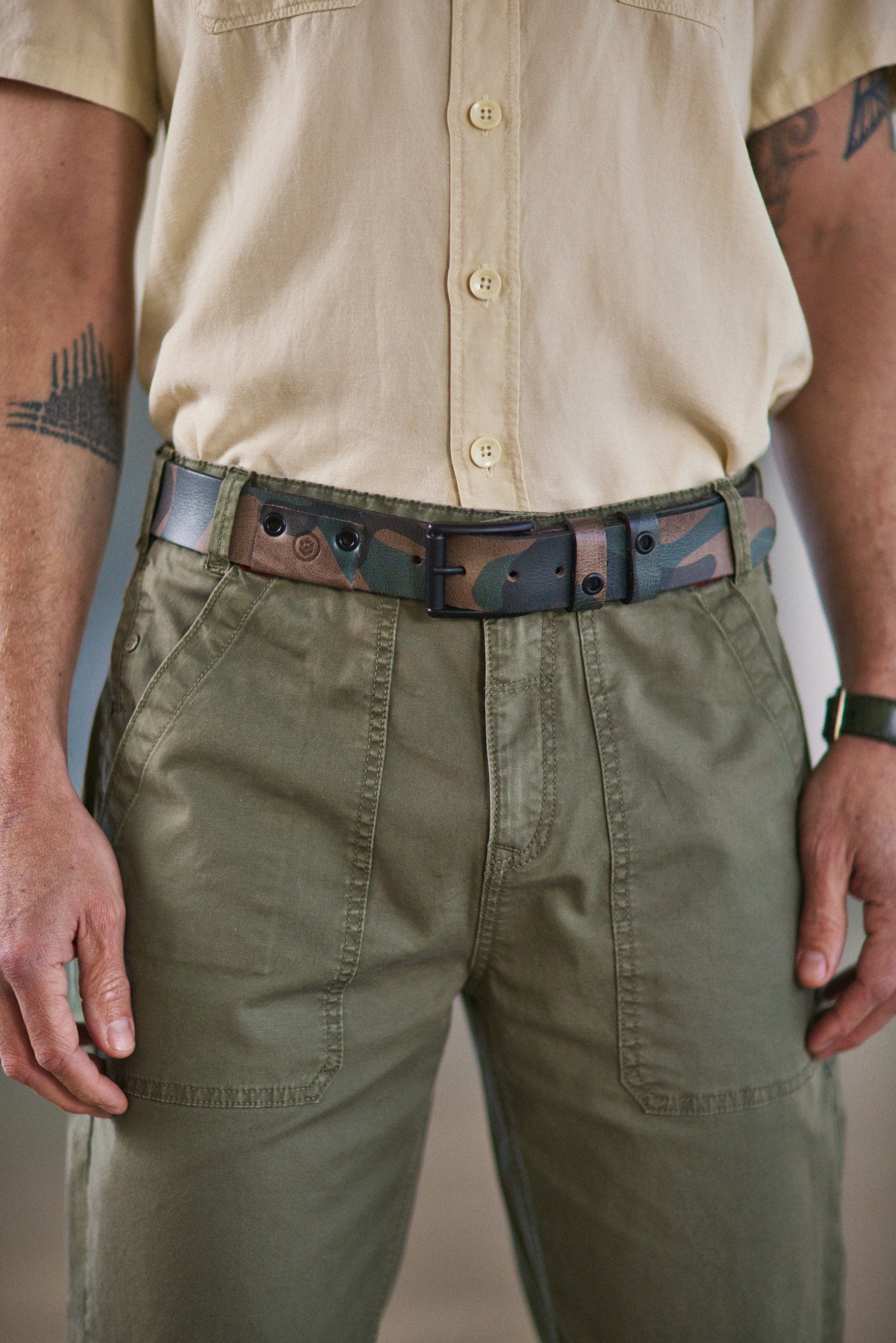 Pantalon workwear Homme Alexis Yago deep lichen green | Freeman T. Porter