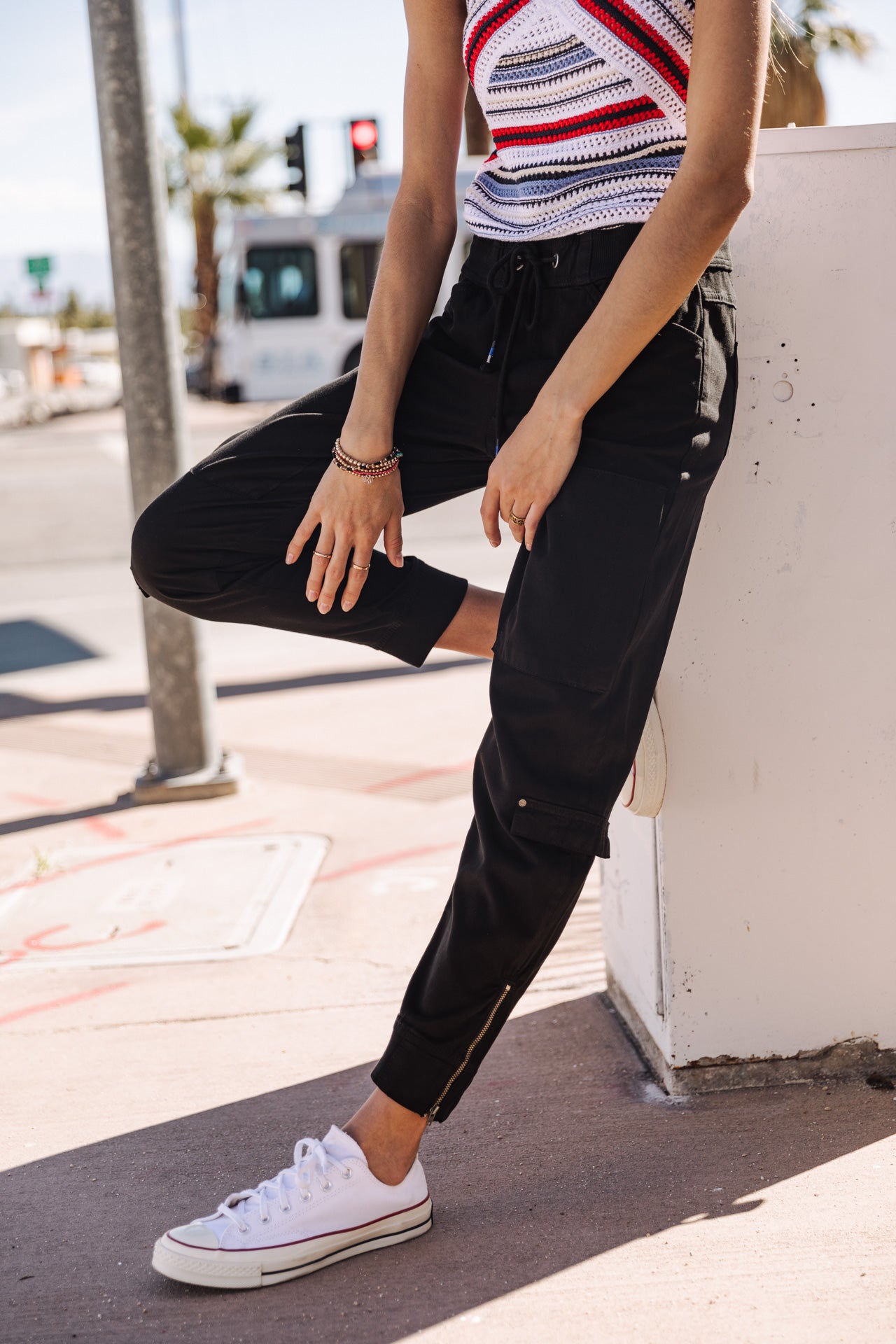 Pantalon cargo Femme Celine Jazz black | Freeman T. Porter