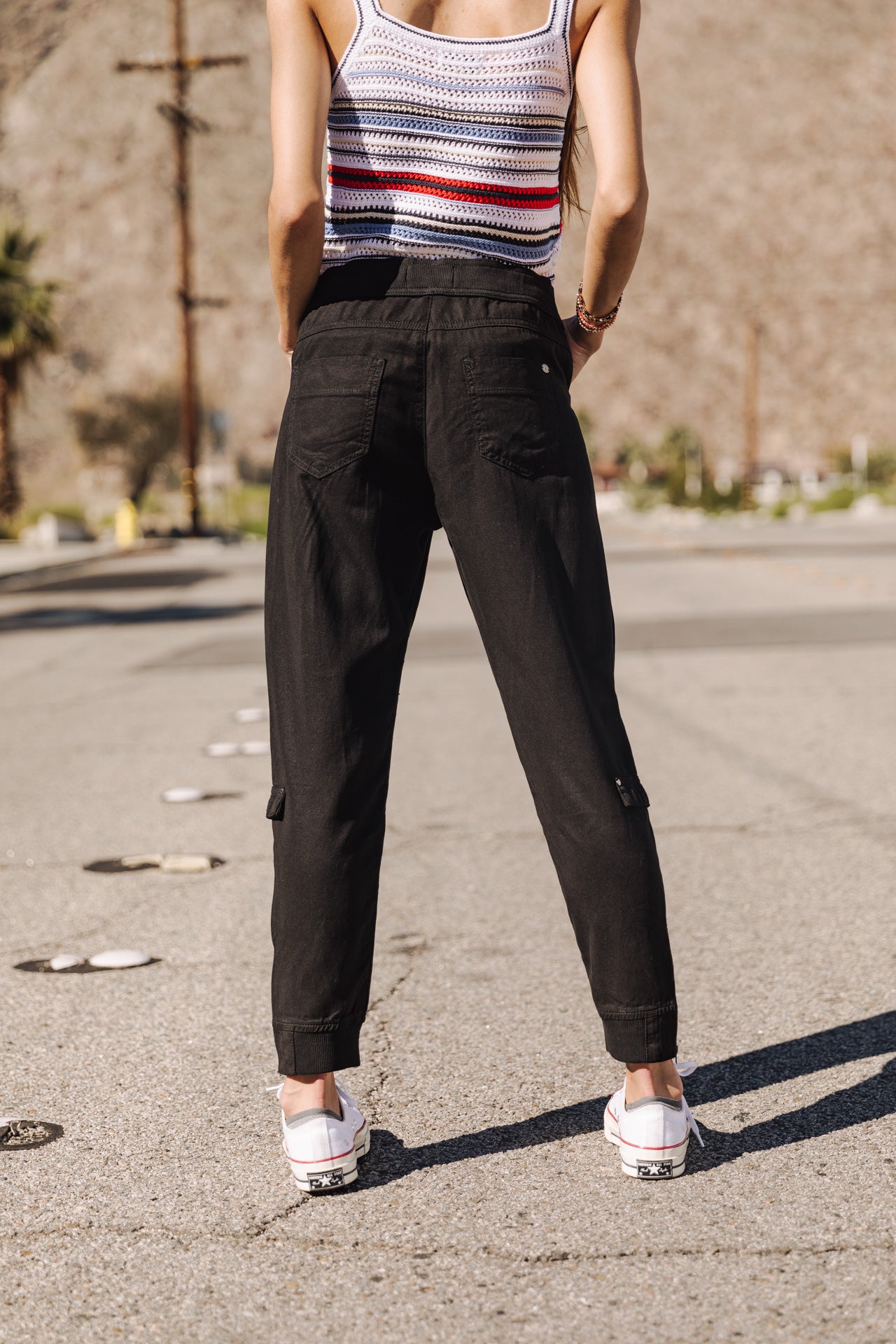 Pantalon cargo Femme Celine Jazz black | Freeman T. Porter