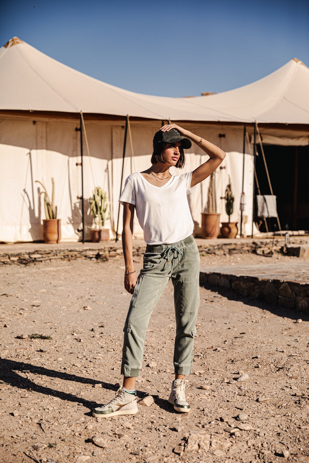 Pantalon cargo Femme Celine Jazz lily pad | Freeman T. Porter