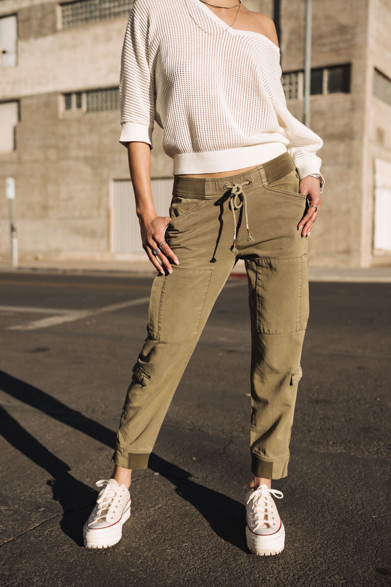 Cargo Trousers Cargo Kaki Femme Pantalons Cargo Jennyfer Pantalon