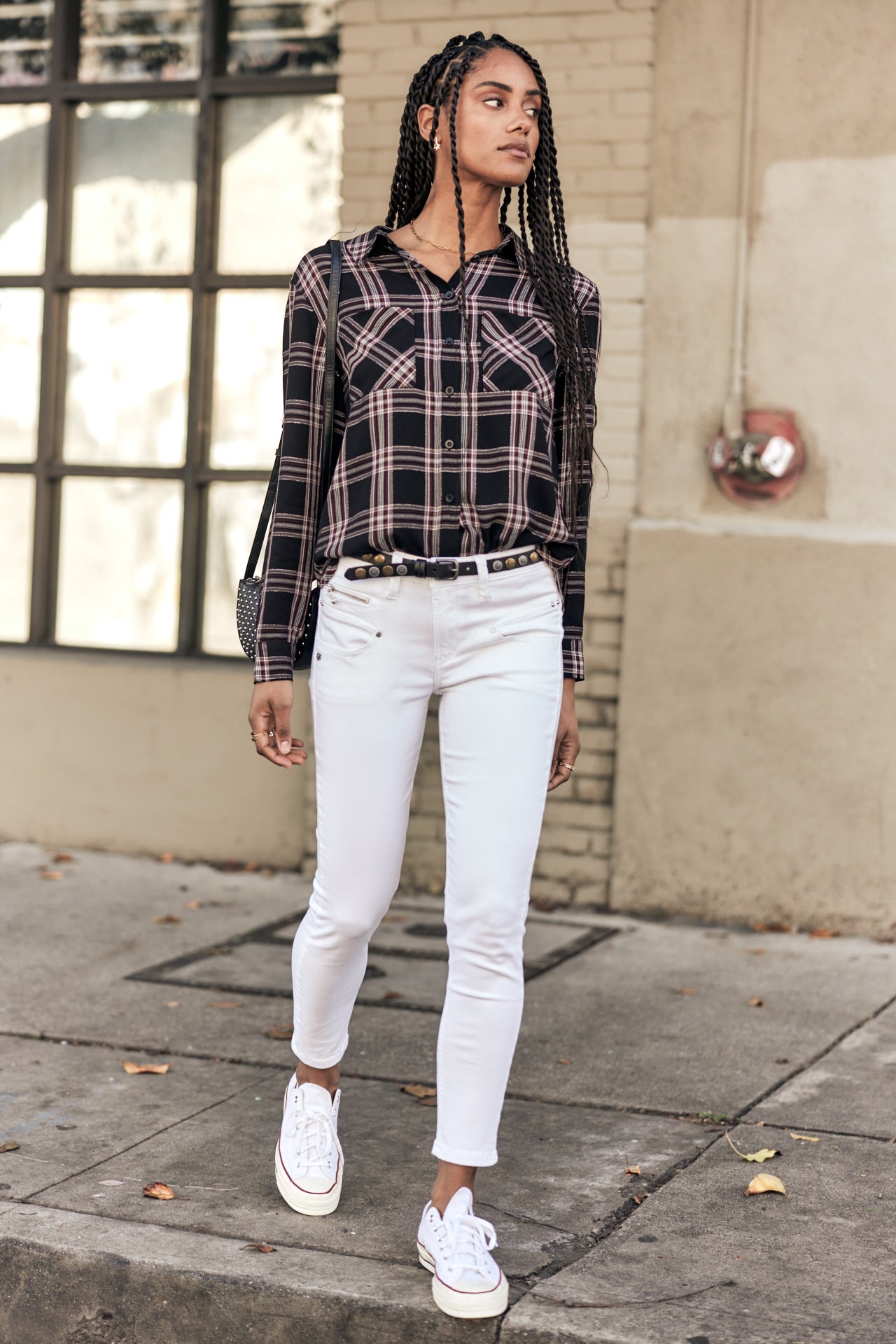 Jeans slim Femme Alexa High Waist Cropped white | Freeman T. Porter