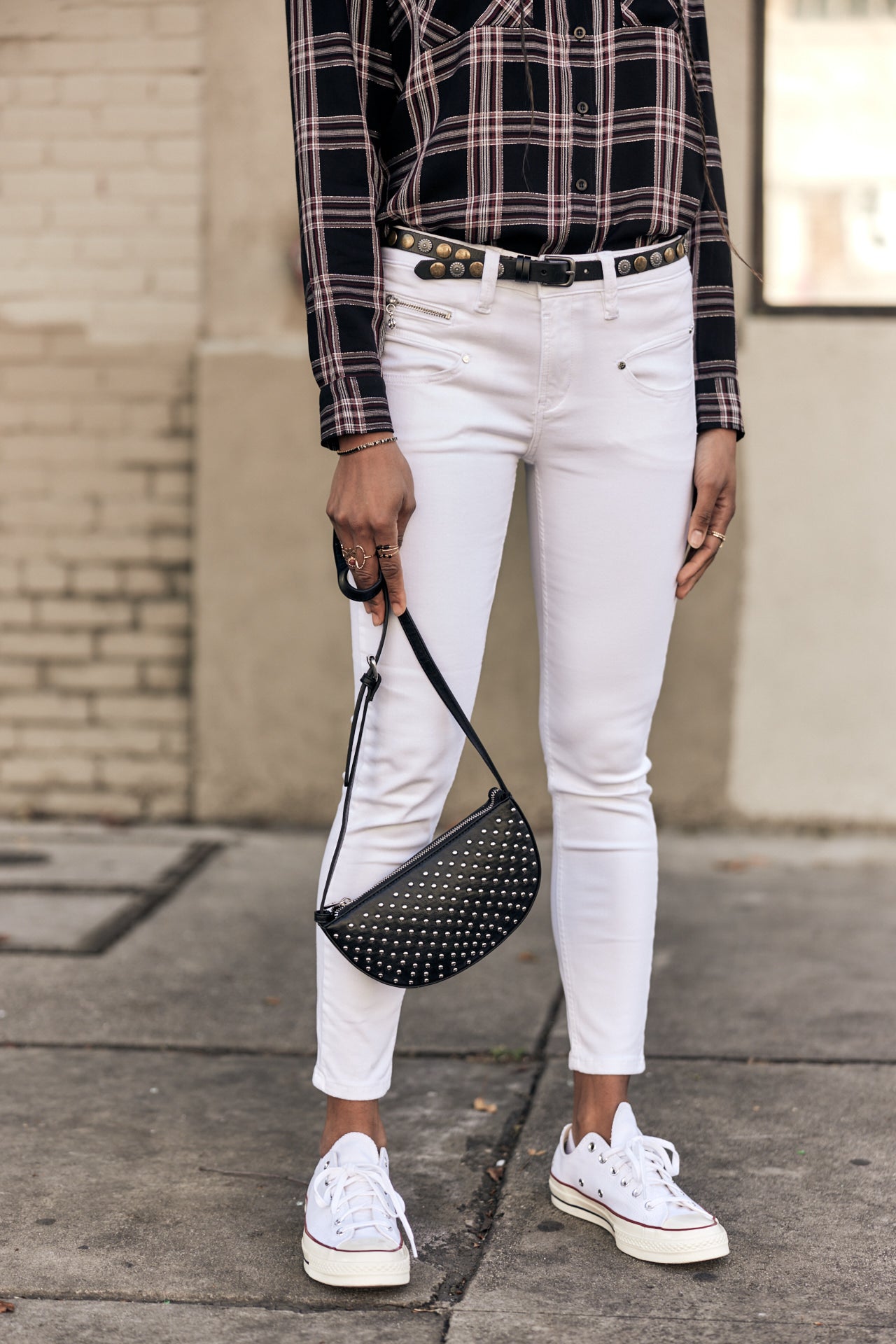 Jeans slim Femme Alexa High Waist Cropped white | Freeman T. Porter