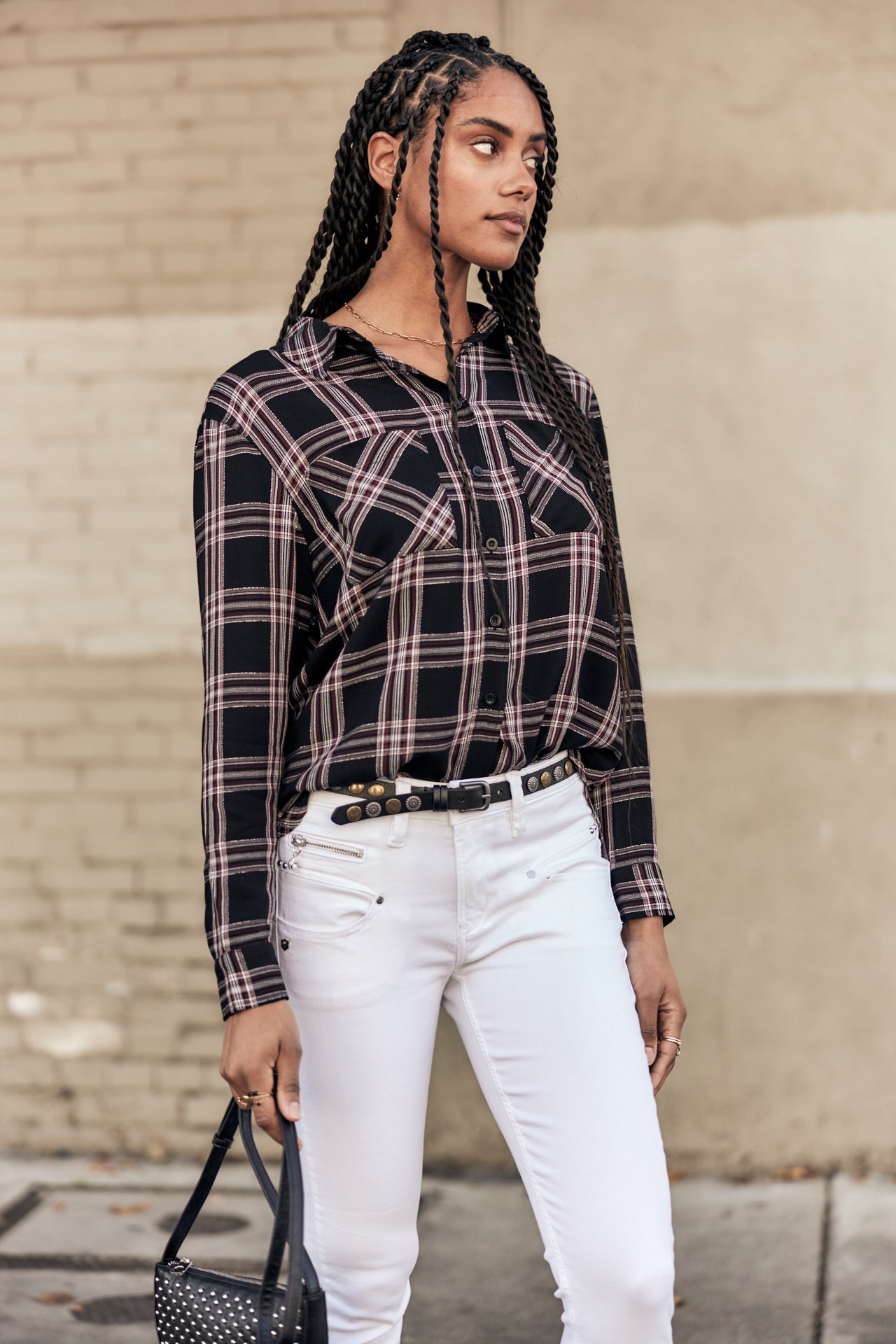 Jeans slim Femme Alexa High Waist Cropped white | Freeman T. Porter